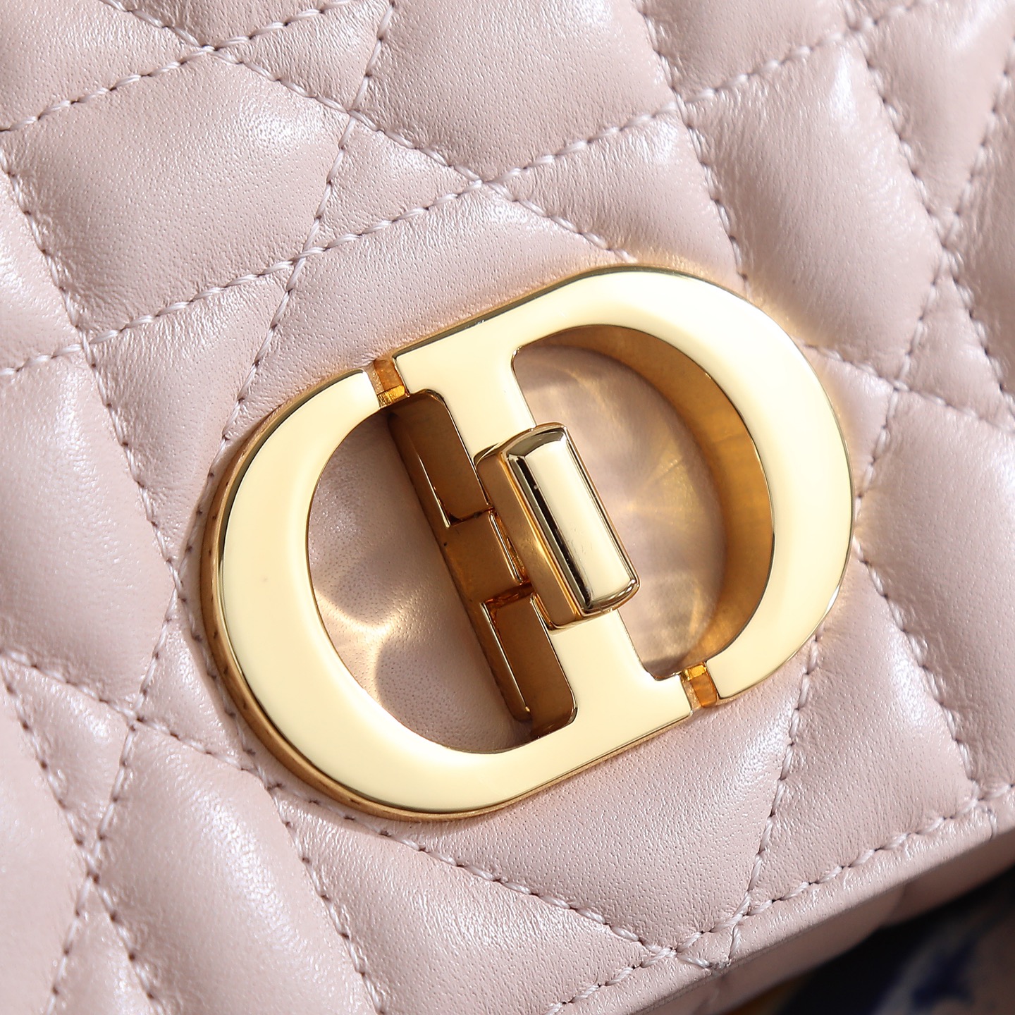 [TOP] Christian Dior CD Soft Caro Bag 20x13x7cm/25x16x9cm - Pink & GHW