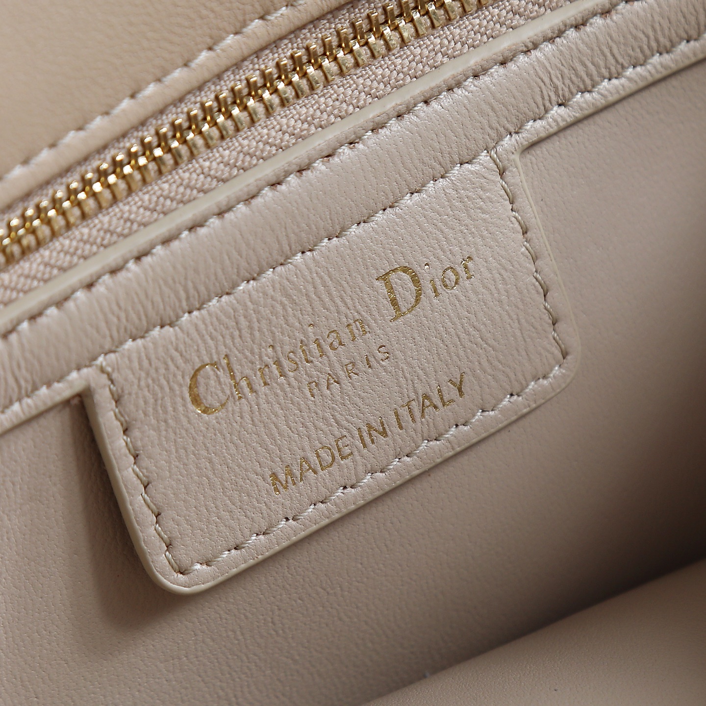 [TOP] Christian Dior CD Soft Caro Bag 20x13x7cm/25x16x9cm - Beige & GHW