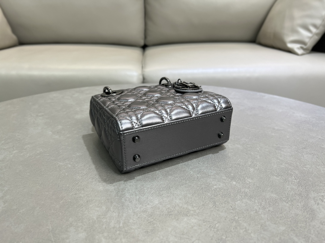 [TOP] Christian Dior Lady Christian Dior Bag 17cm/20cm - Gun Color