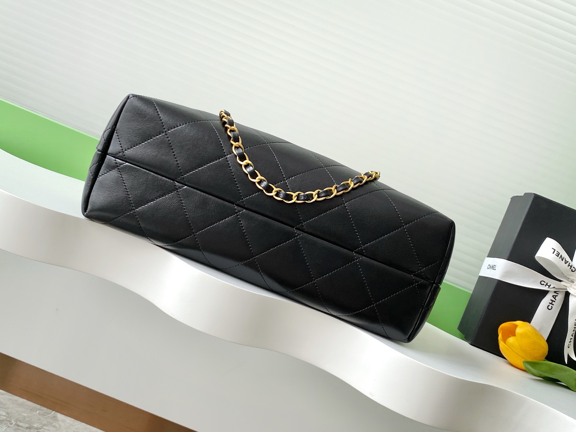 [TOP] CHANEL Suede Bag 36-24-12 cm - Brown and Black