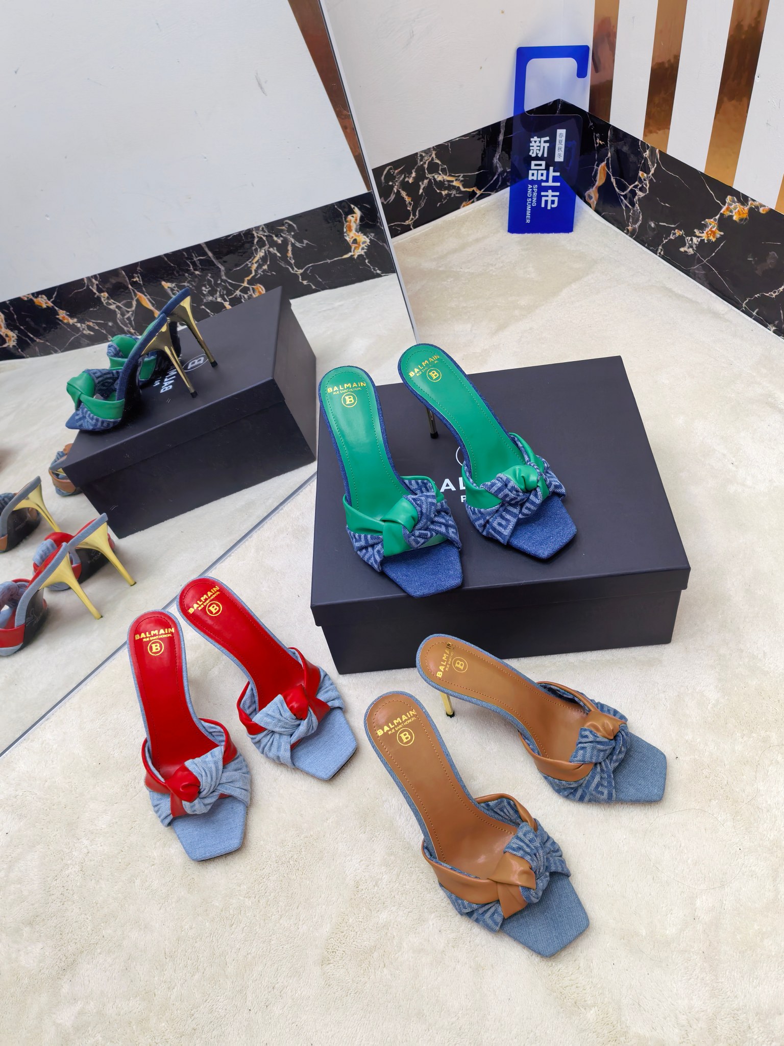 [TOP] Balmain High Heels Slippers - 3 Colors