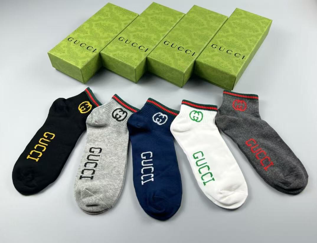 [TOP] GUCCI Socks - 5 Pieces as a Set