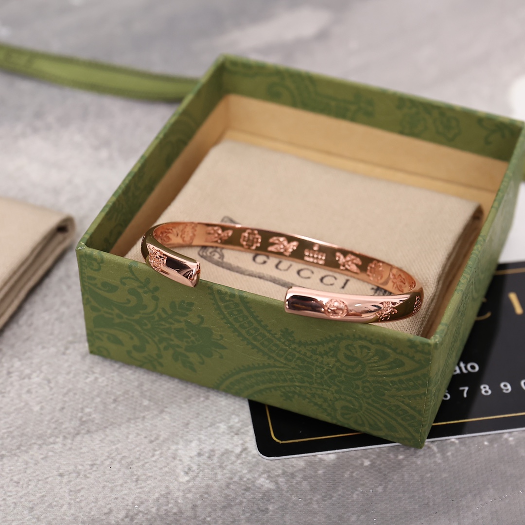 [TOP] GUCCI Open Bracelet - Rose Gold