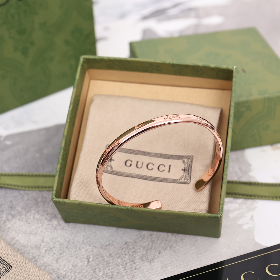 [TOP] GUCCI Open Bracelet - Rose Gold
