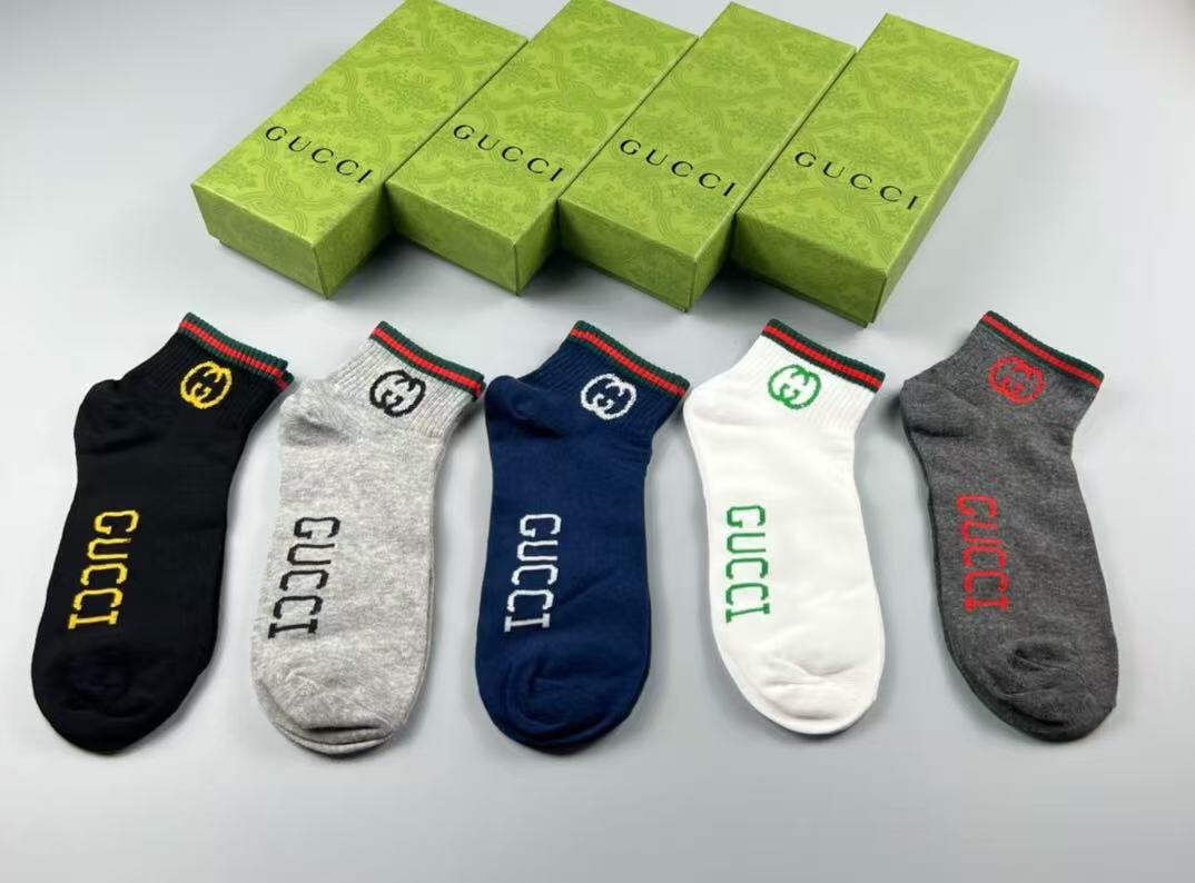 [TOP] GUCCI Socks - 5 Pieces as a Set