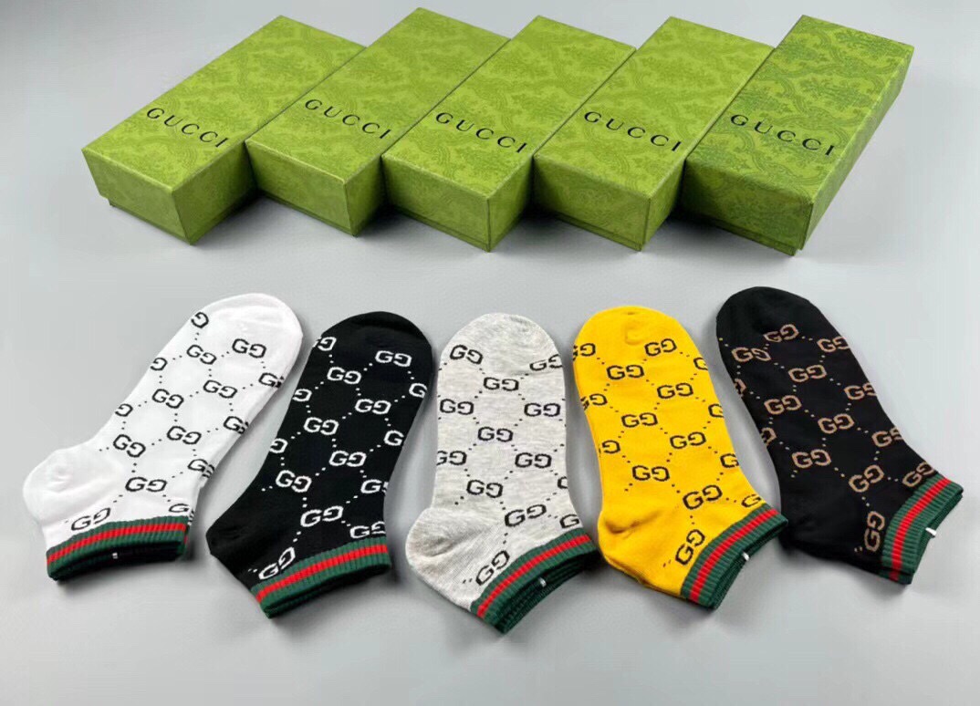 [TOP] GUCCI Socks - 5 Pieces as a Set