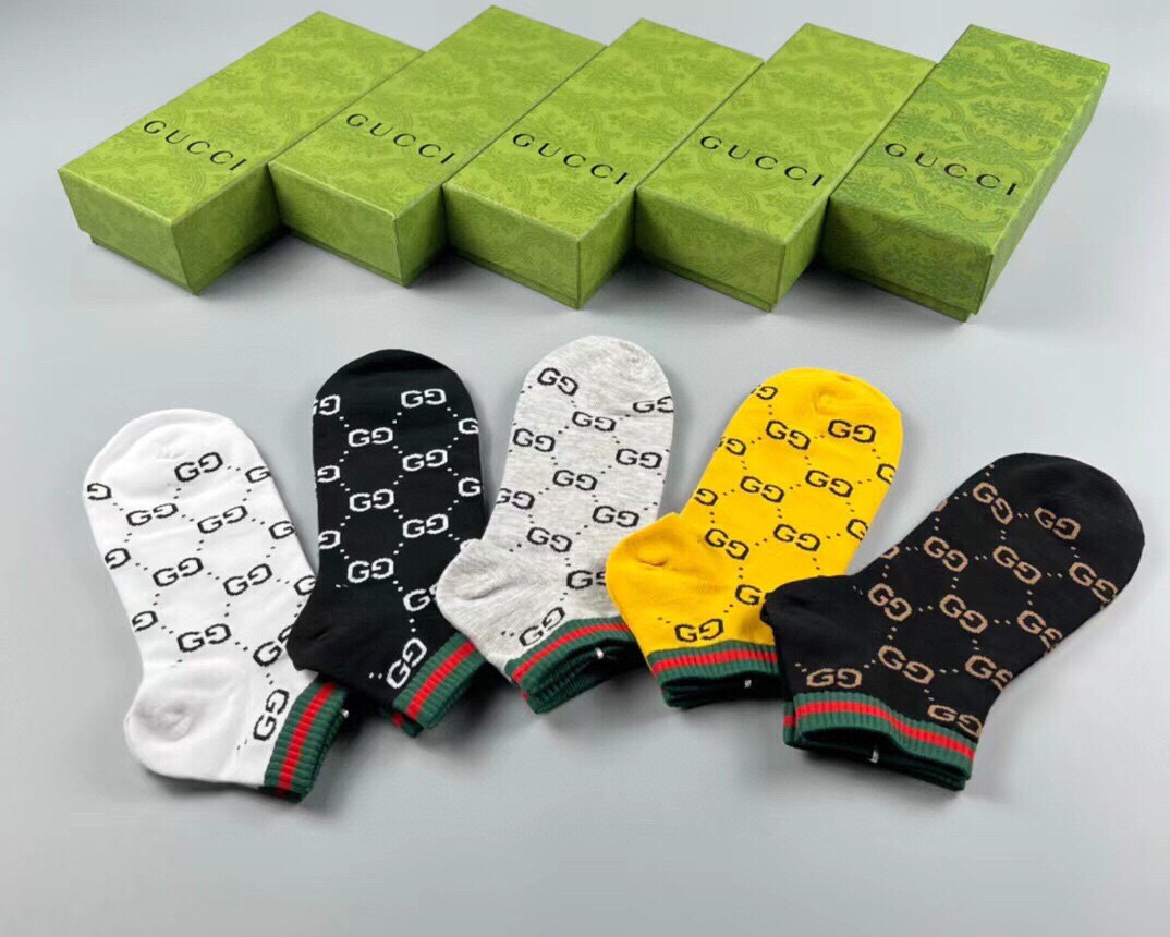 [TOP] GUCCI Socks - 5 Pieces as a Set