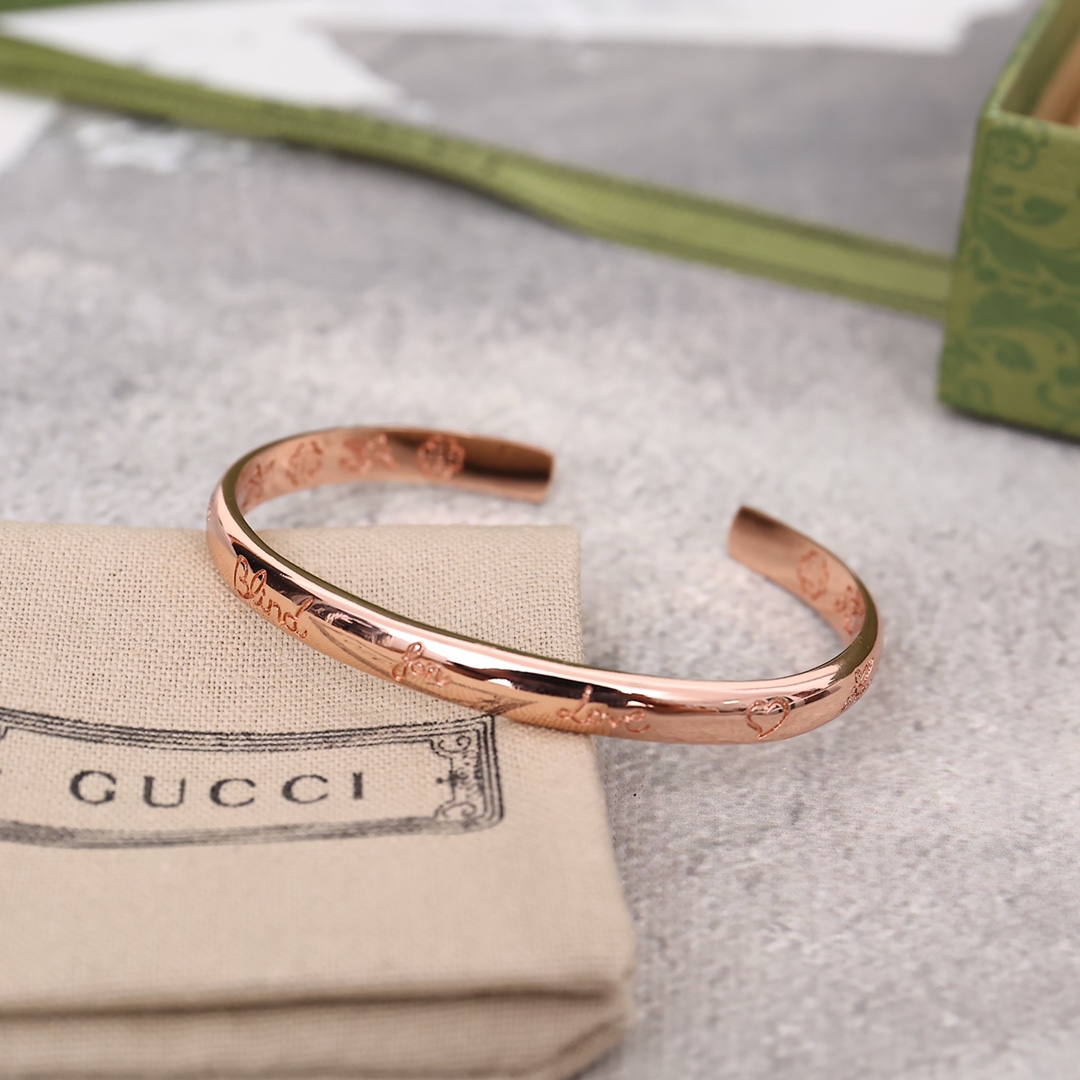 [TOP] GUCCI Open Bracelet - Rose Gold