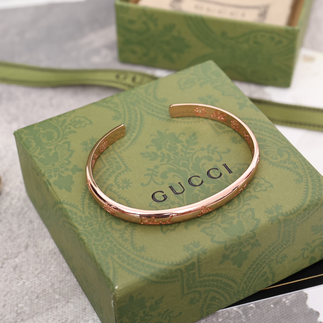 [TOP] GUCCI Open Bracelet - Rose Gold