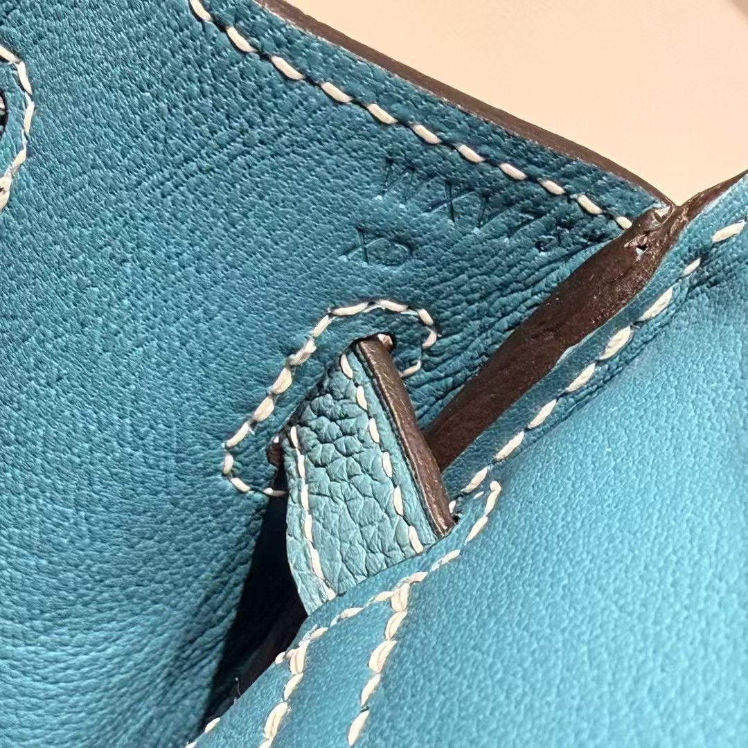 [TOP] HERMES Birkin Togo Leather 30cm - Jeans Blue & SHW