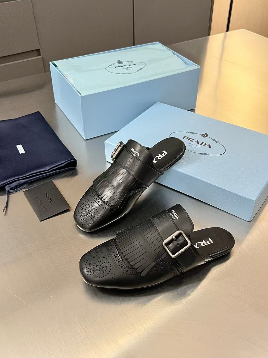 [TOP] PRADA Tassel Slippers - 4 Colors