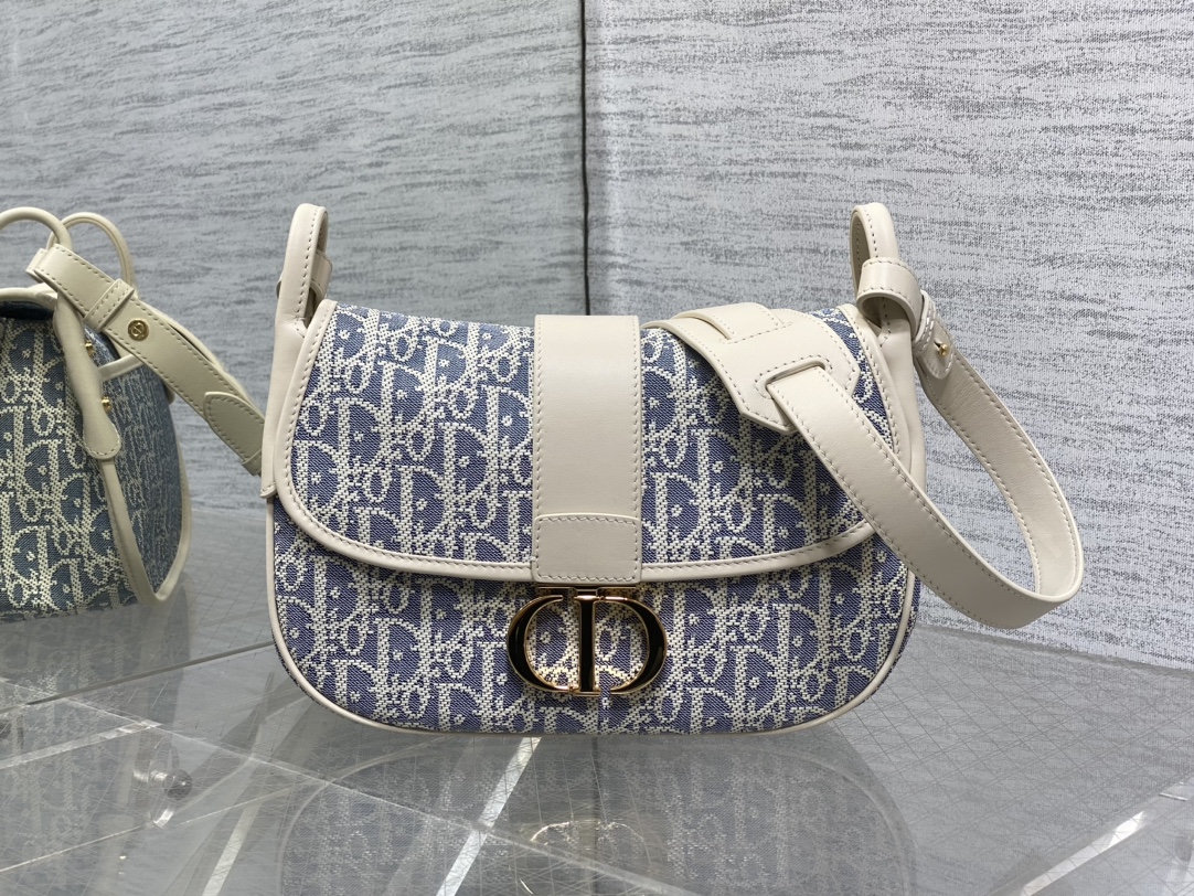 [TOP] Christian Dior Montaigne Bag 25cm - Blue/Light Blue Oblique print