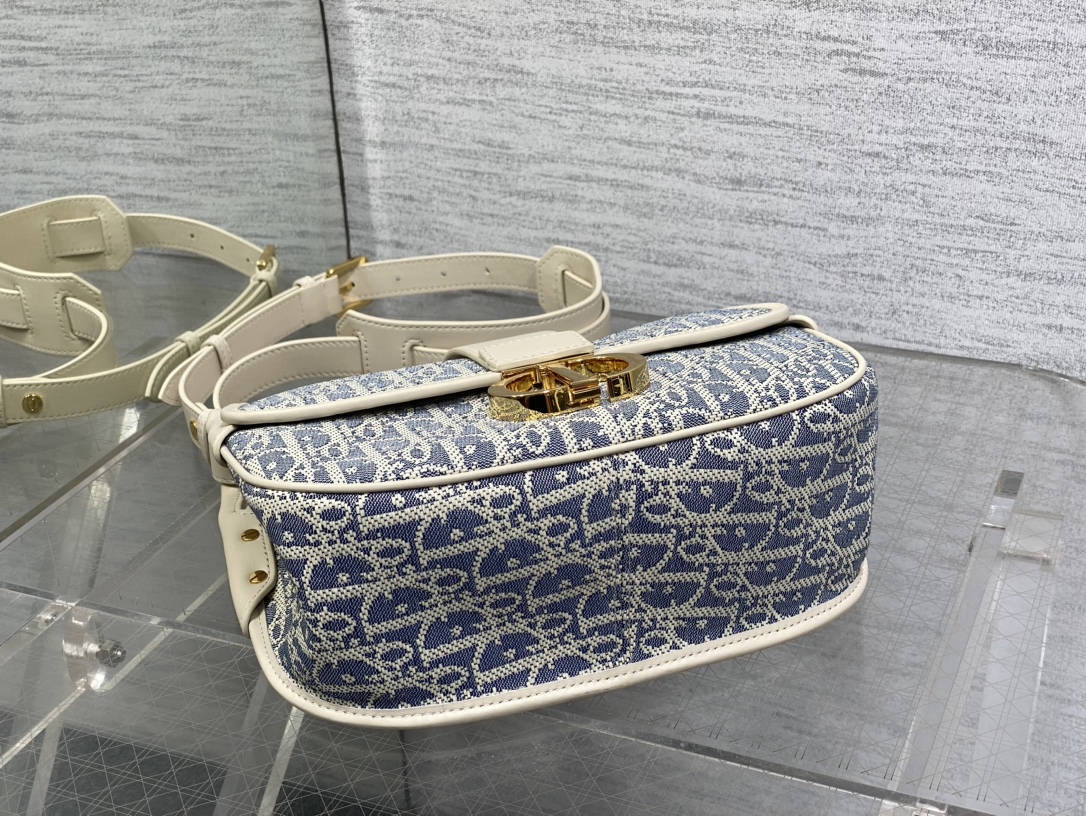 [TOP] Christian Dior Montaigne Bag 25cm - Blue/Light Blue Oblique print