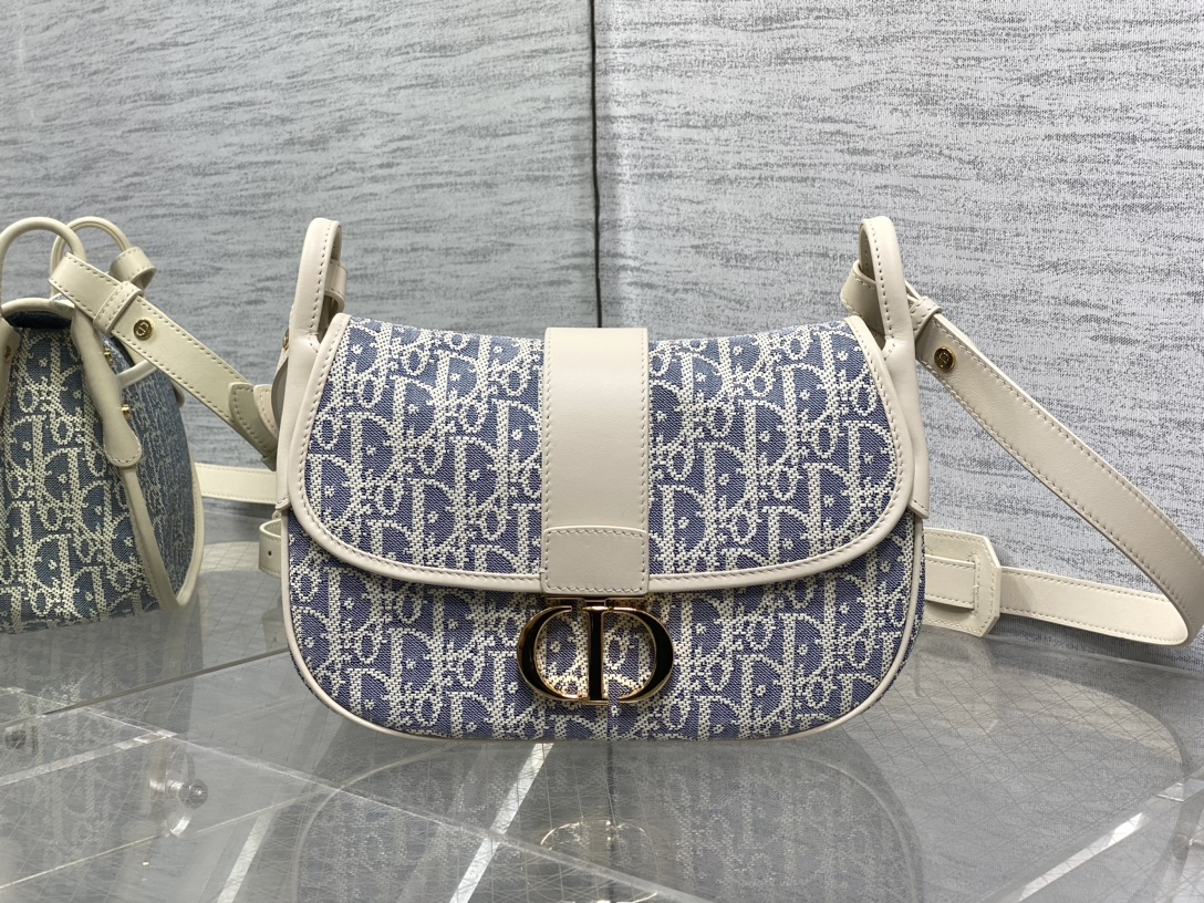 [TOP] Christian Dior Montaigne Bag 25cm - Blue/Light Blue Oblique print