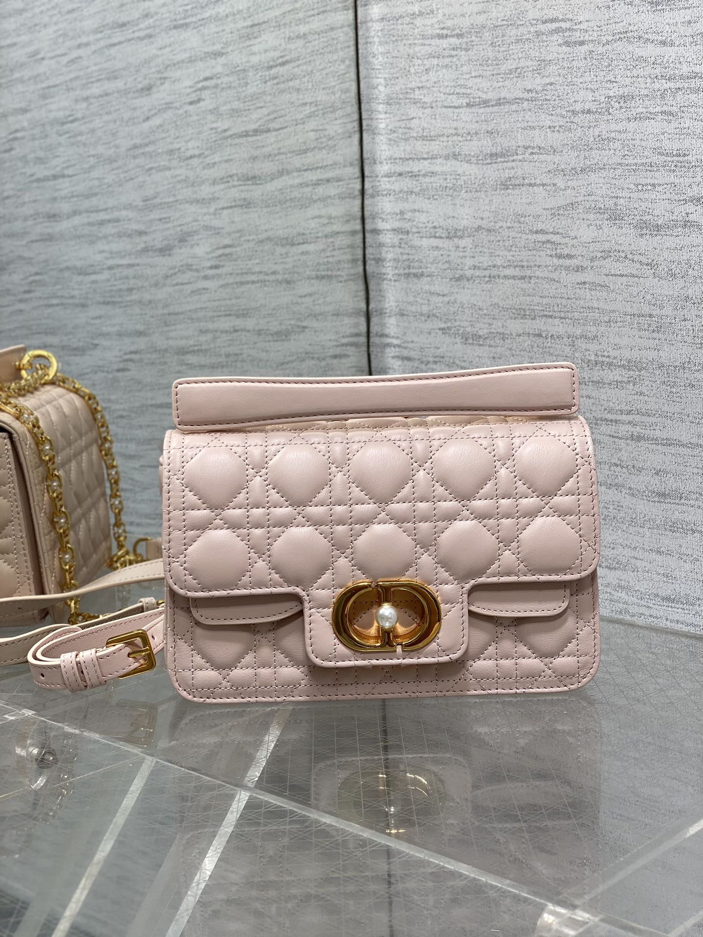 [TOP] Christian Dior Jolie Chain Bag 22x14x8cm - Pink & GHW