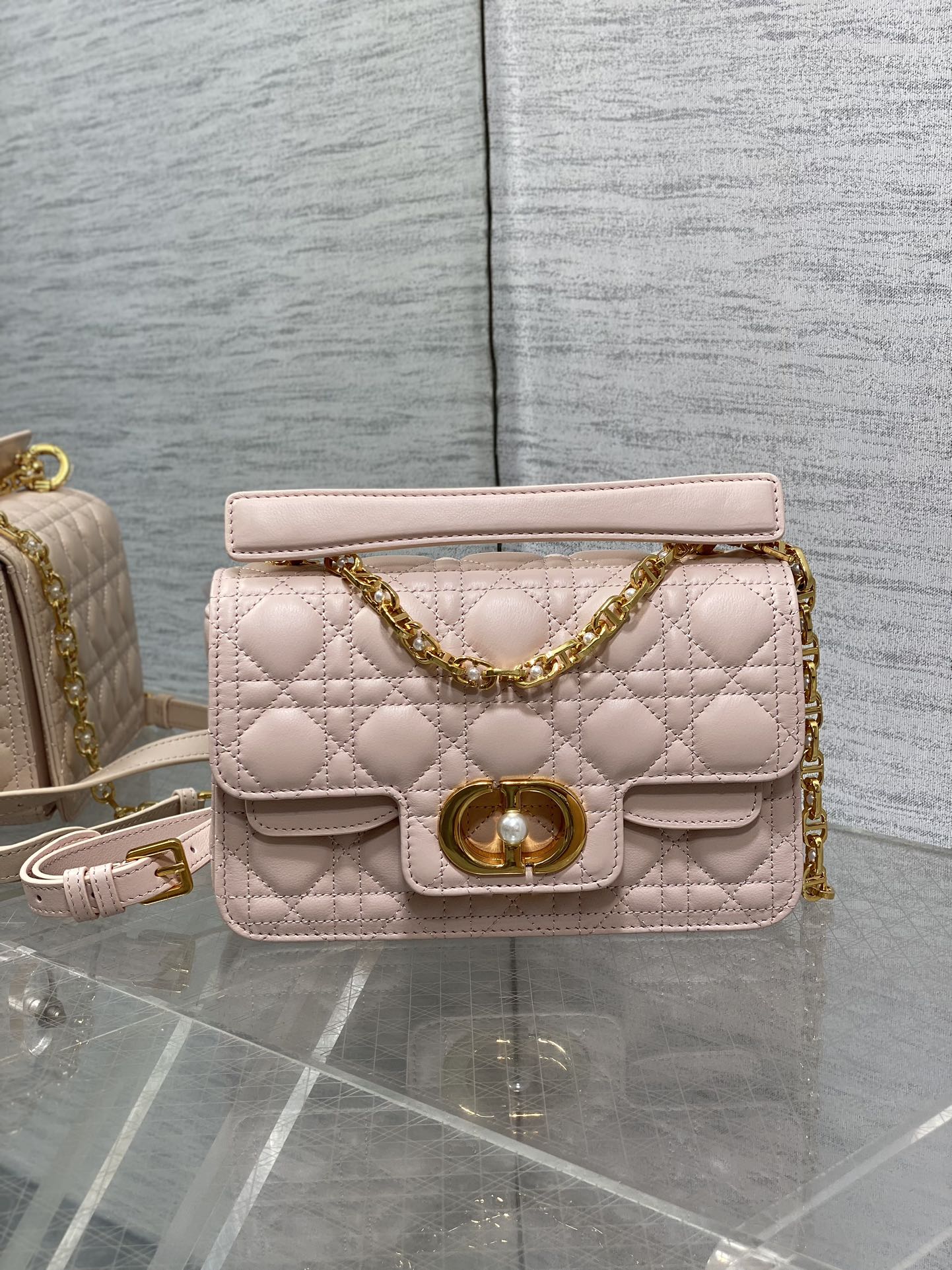 [TOP] Christian Dior Jolie Chain Bag 22x14x8cm - Pink & GHW