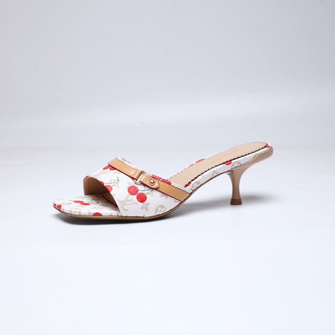 [TOP] Louis Vuitton LV Cherry Mid-Heeled Slippers - 4 Colour