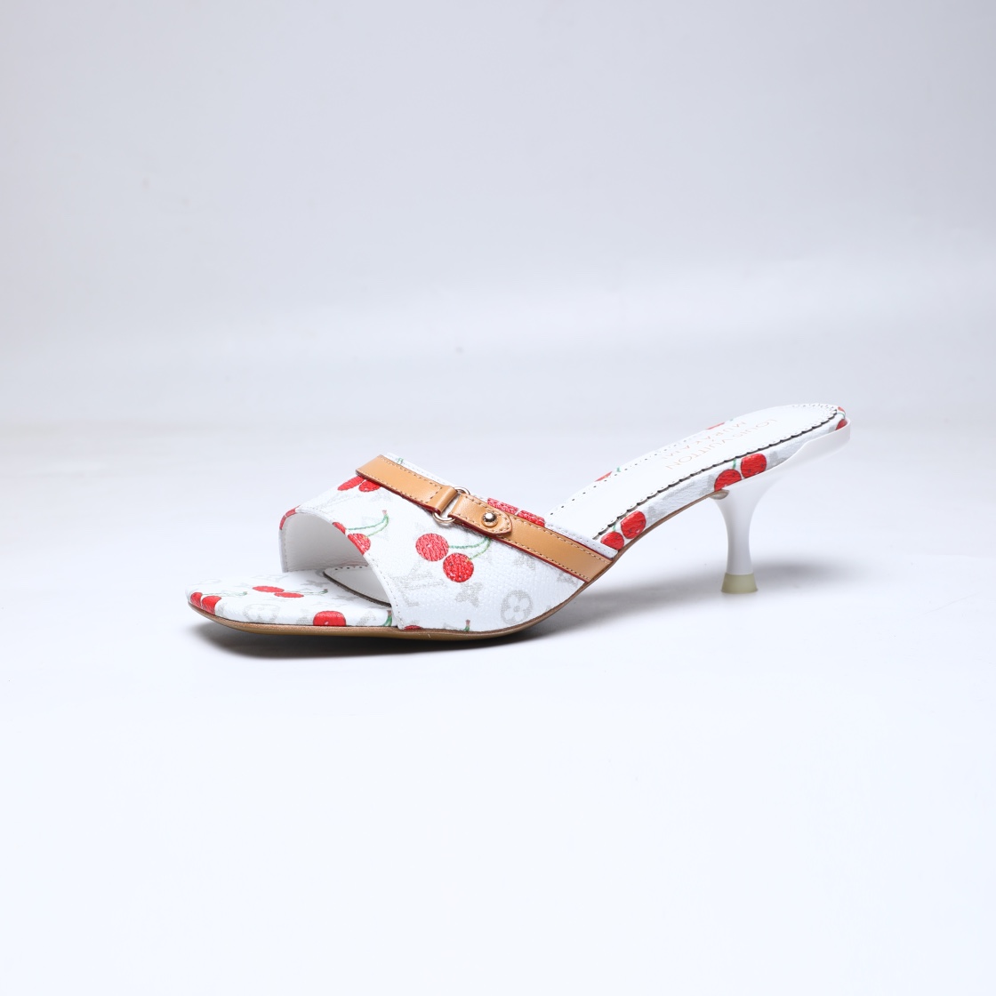 [TOP] Louis Vuitton LV Cherry Mid-Heeled Slippers - 4 Colour