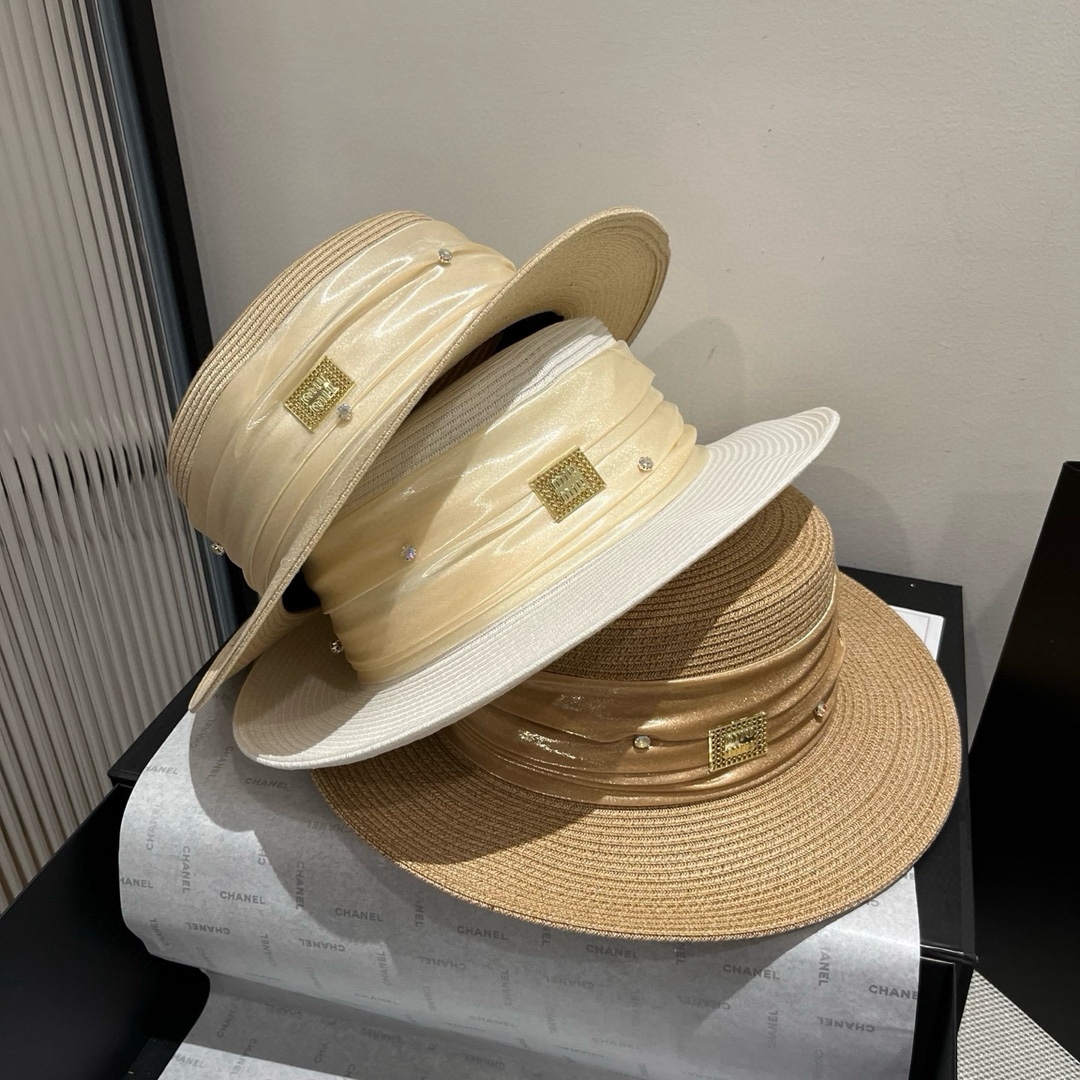 [TOP] Miu Miu Straw Hat - 3 Color