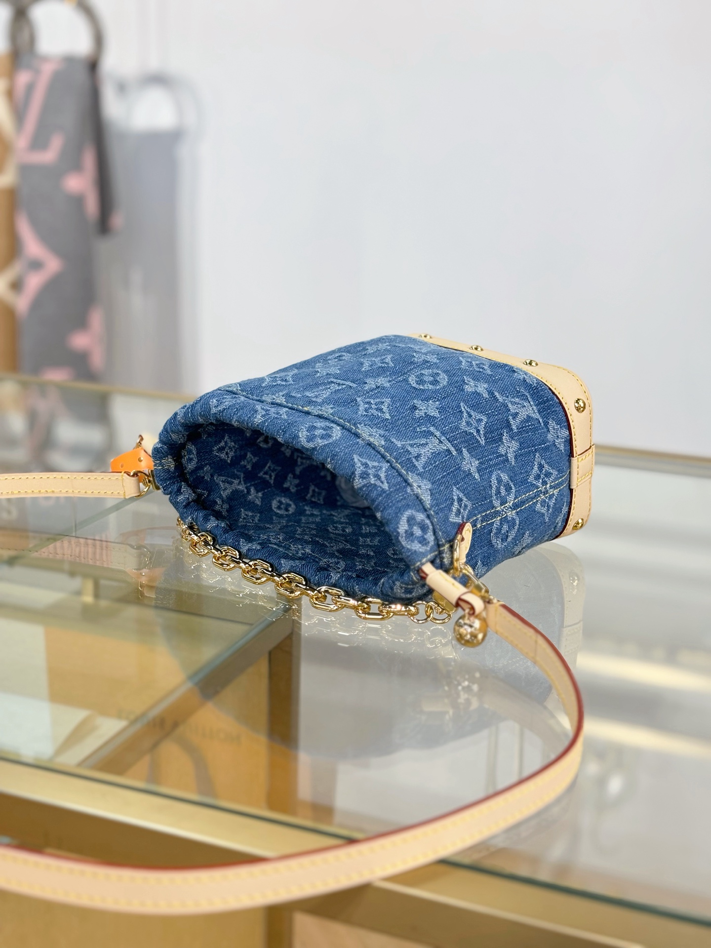 [TOP] Louis Vuitton LV Nano Noe Bags 20.5x17.5x8.8cm - Denim Blue