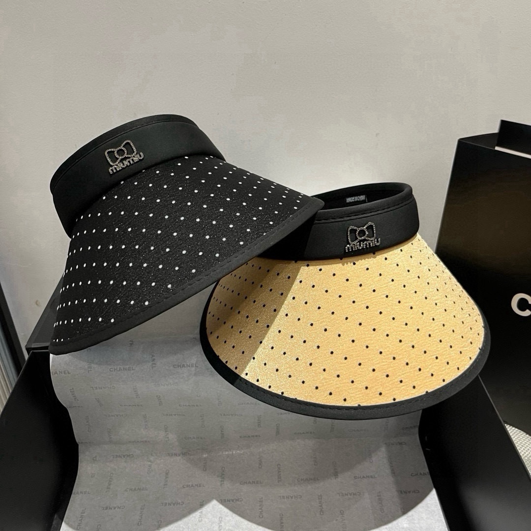 [TOP] Miu Miu Polka Dot Sun Hat - 2 Color