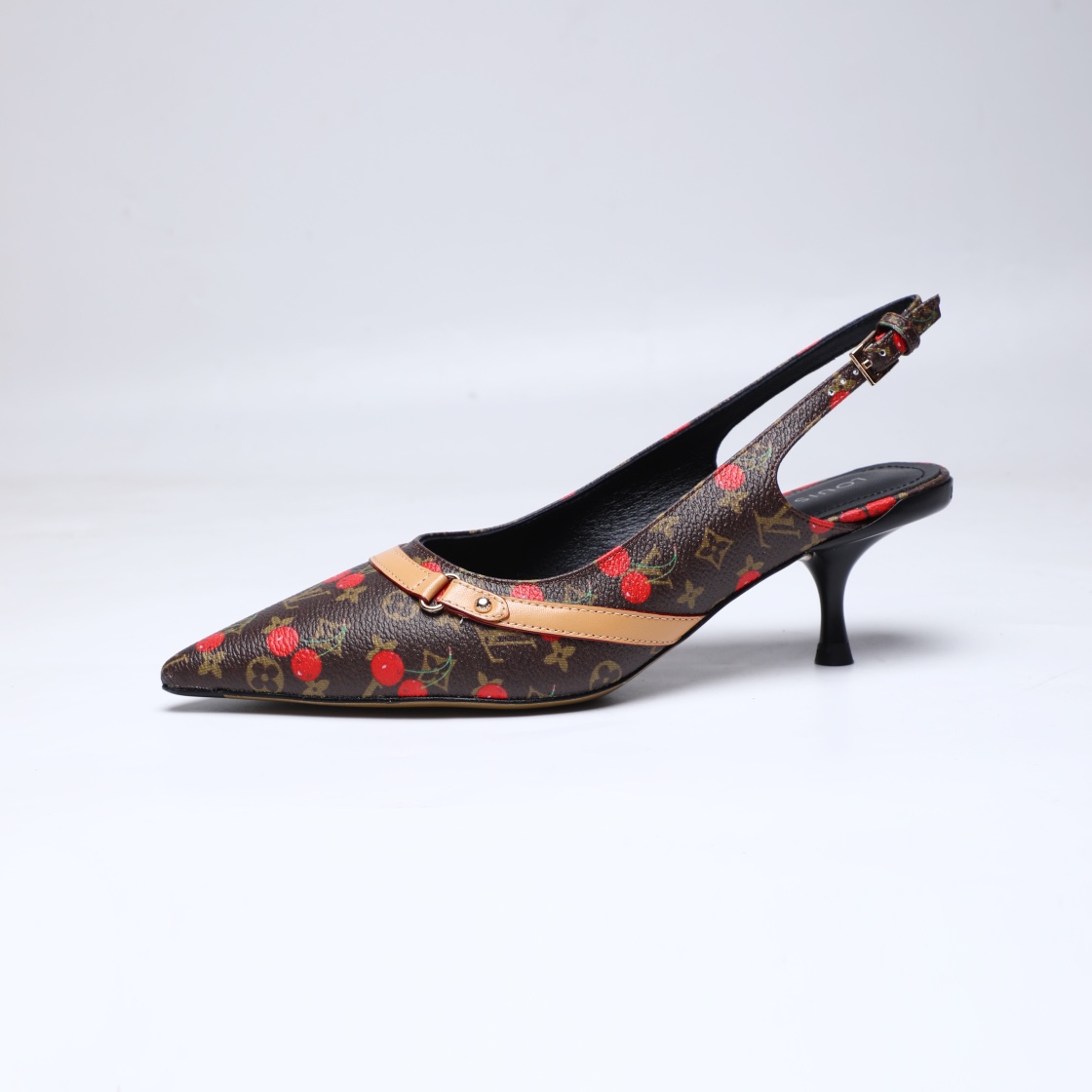 [TOP] Louis Vuitton LV Cherry Mid-Heeled Mules - 4 Colour