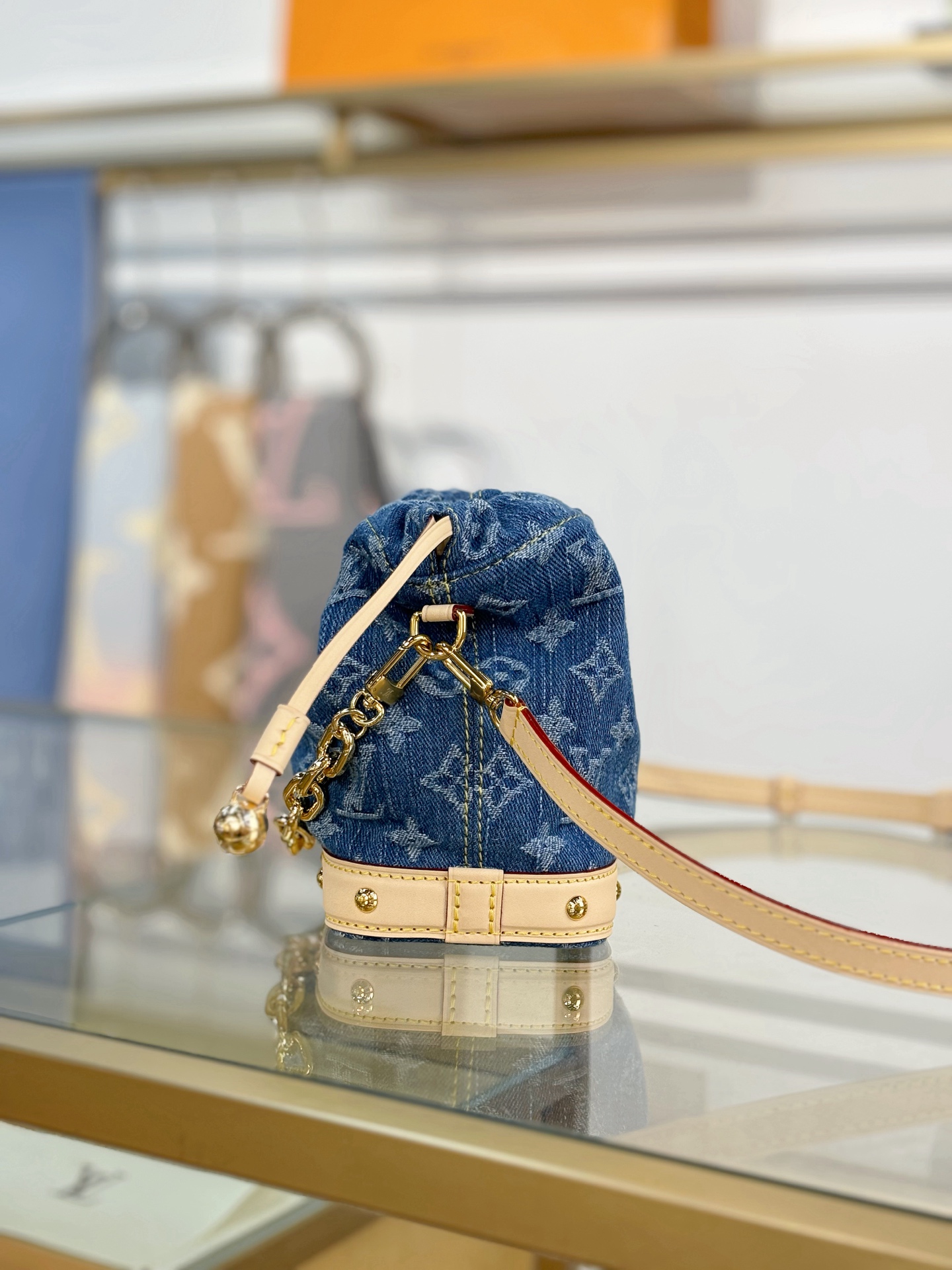 [TOP] Louis Vuitton LV Nano Noe Bags 20.5x17.5x8.8cm - Denim Blue