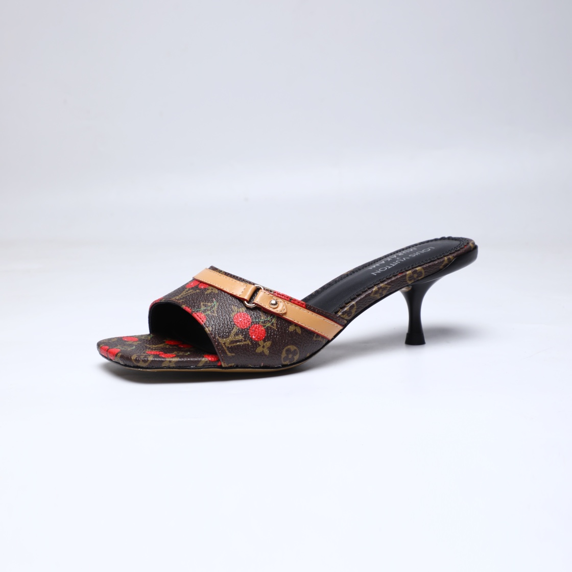 [TOP] Louis Vuitton LV Cherry Mid-Heeled Slippers - 4 Colour
