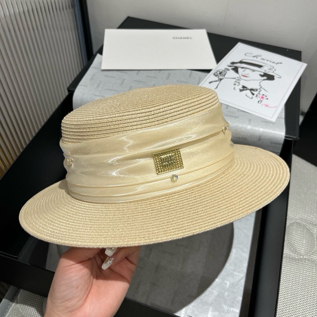 [TOP] Miu Miu Straw Hat - 3 Color