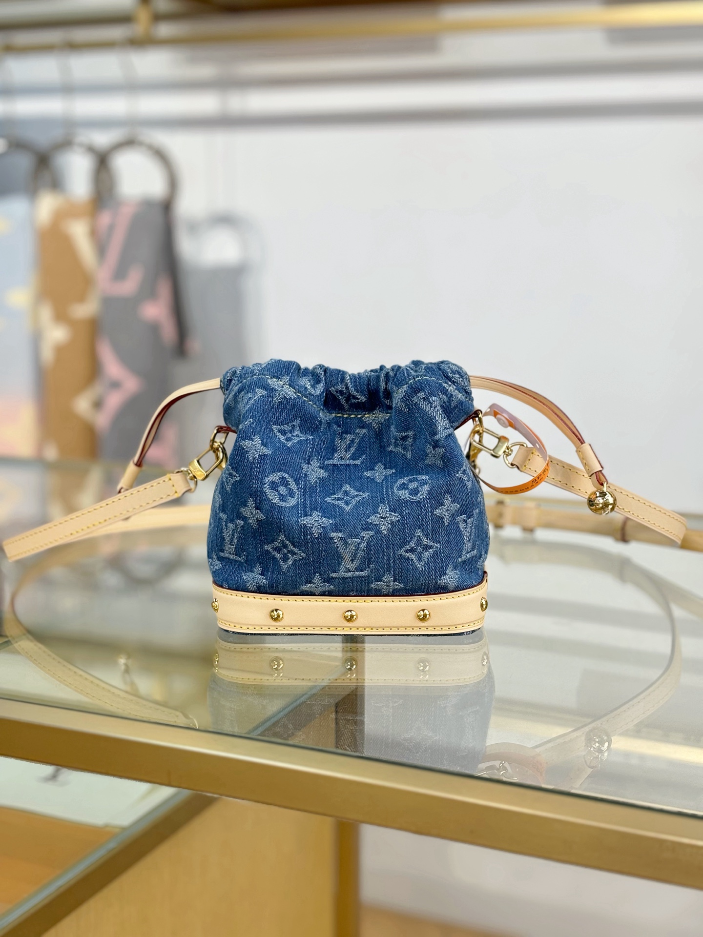 [TOP] Louis Vuitton LV Nano Noe Bags 20.5x17.5x8.8cm - Denim Blue