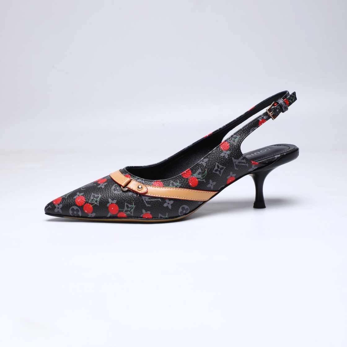 [TOP] Louis Vuitton LV Cherry Mid-Heeled Mules - 4 Colour