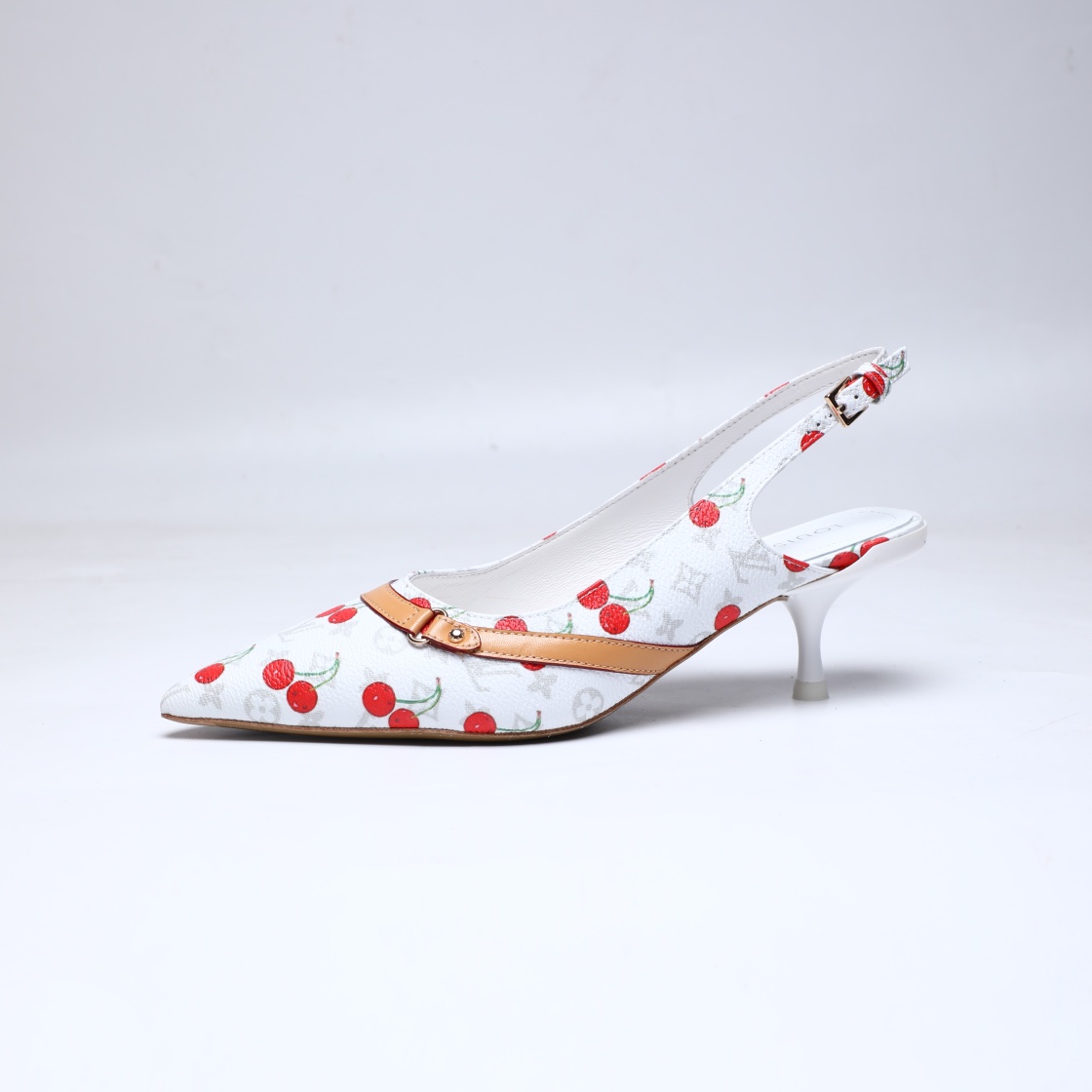 [TOP] Louis Vuitton LV Cherry Mid-Heeled Mules - 4 Colour