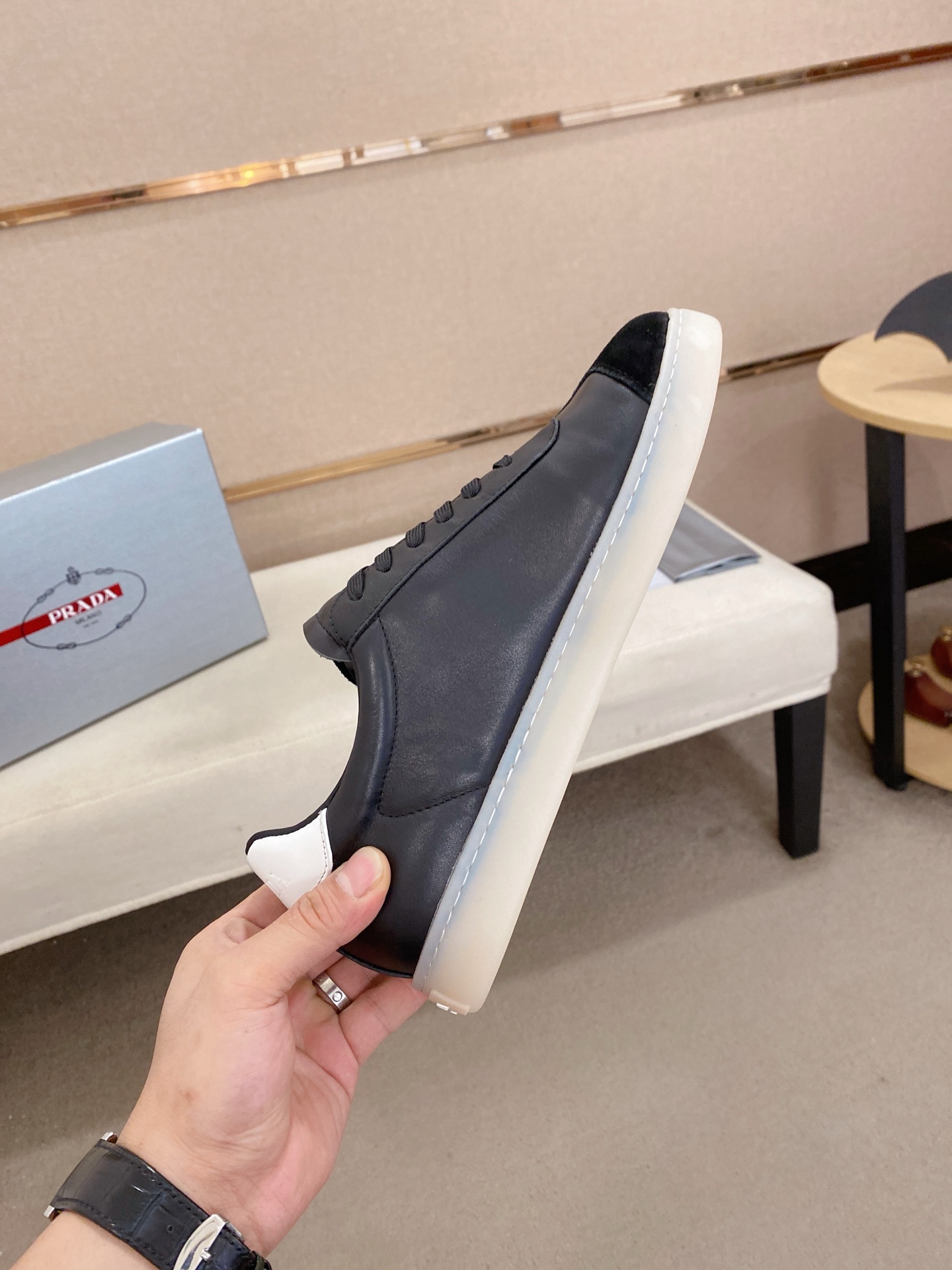 [TOP] PRADA Men's Casual Shoes - Black