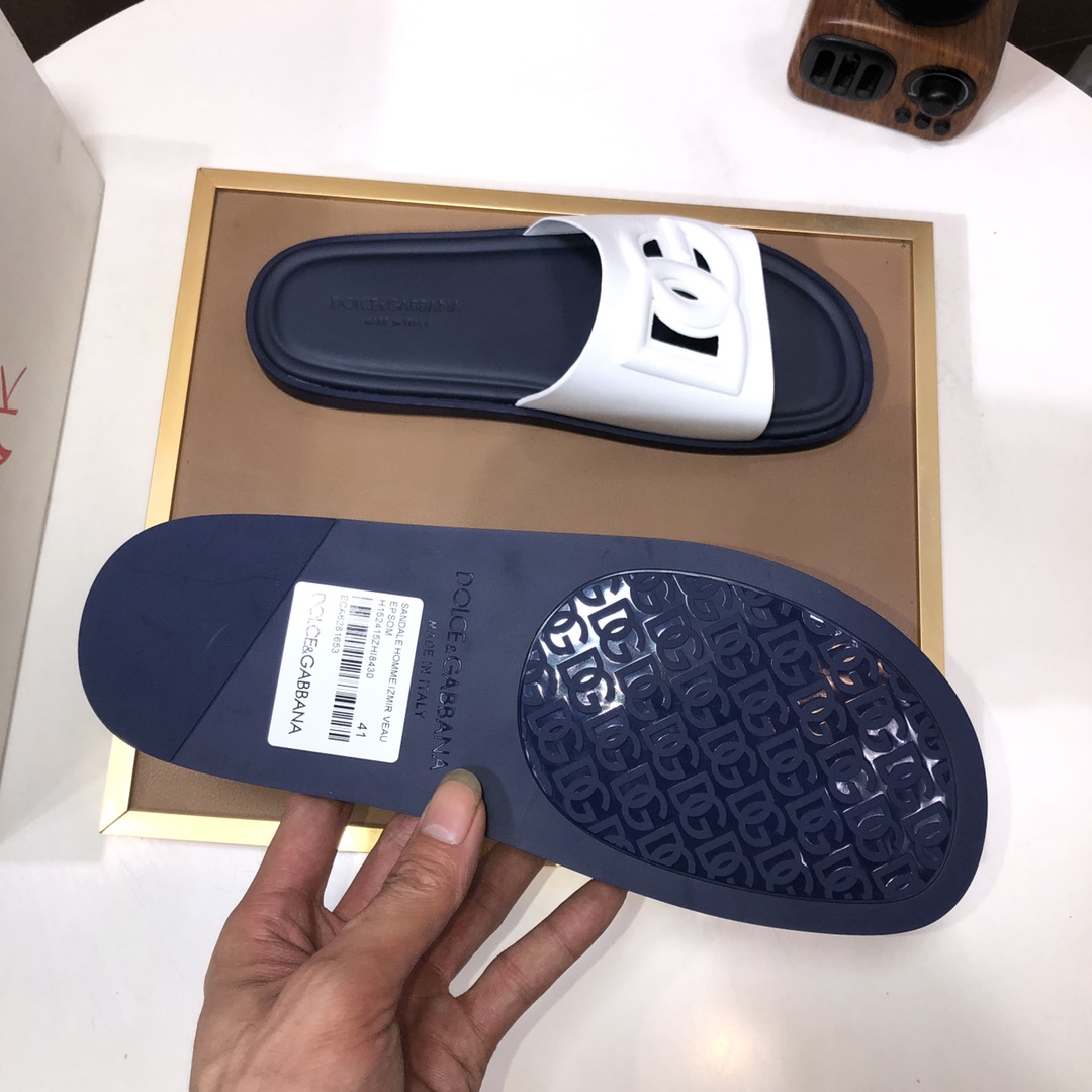 [TOP] Dolce & Gabbana D&G Cowhide Slippers - 5 Colour