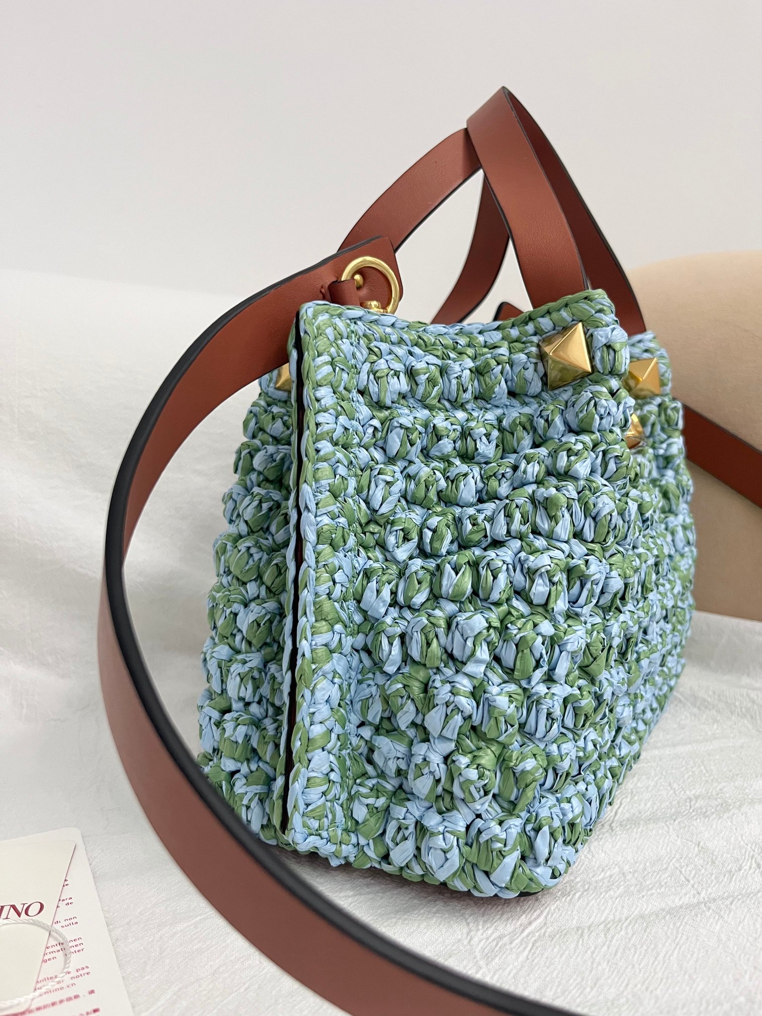 [TOP] VALENTINO Tote Bag 25cm - Green and Blue