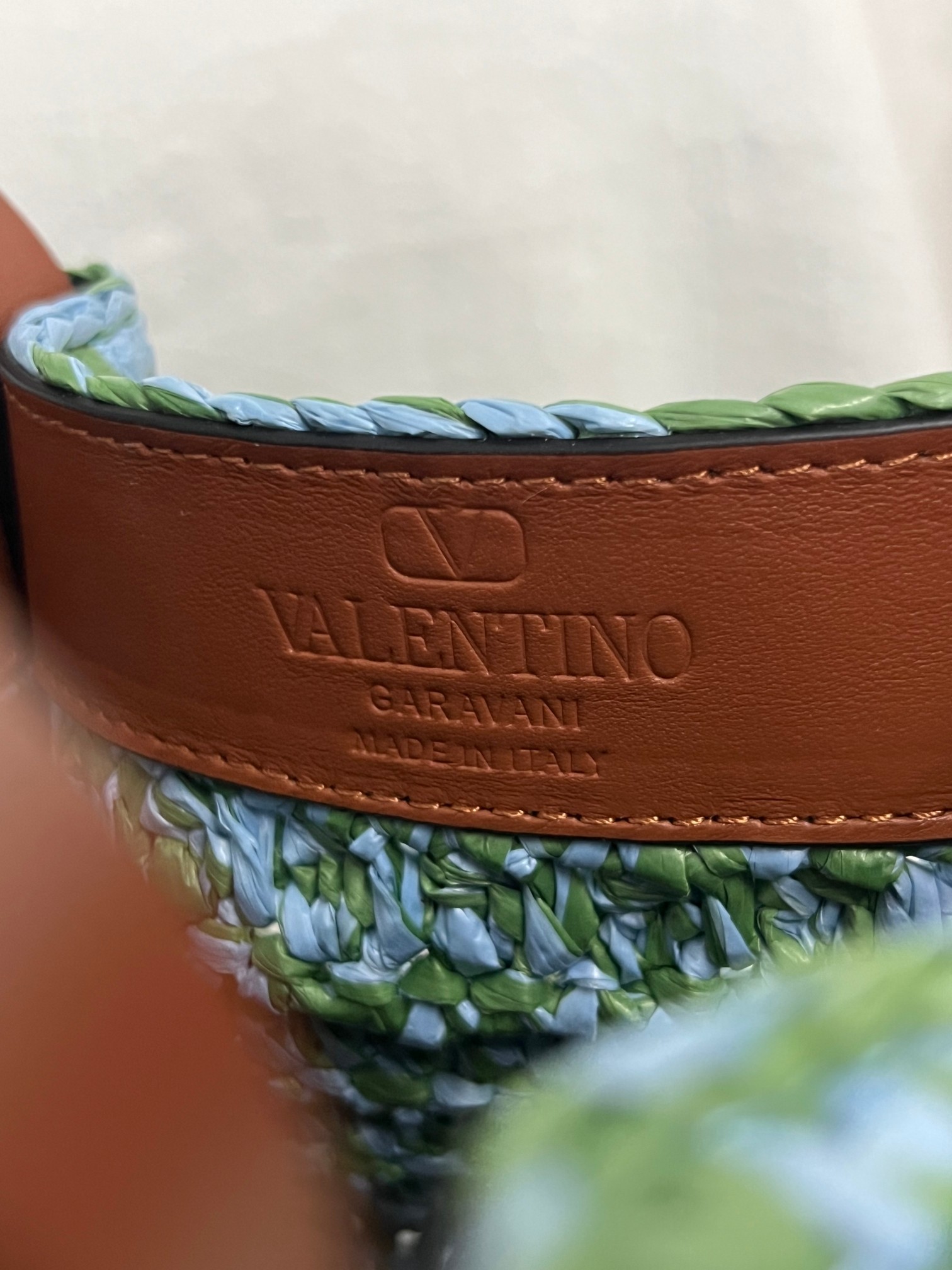 [TOP] VALENTINO Tote Bag 25cm - Green and Blue