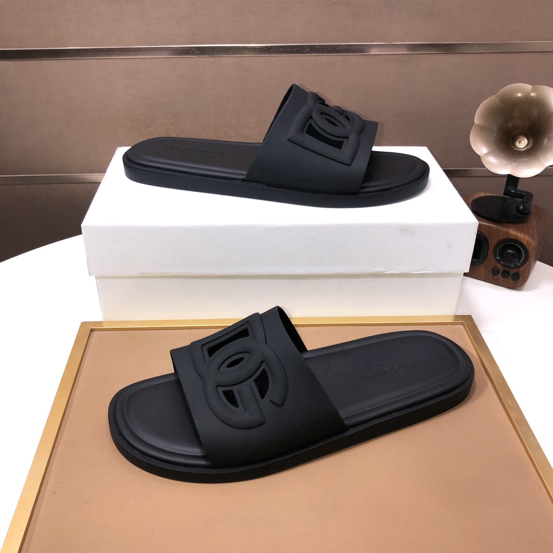 [TOP] Dolce & Gabbana D&G Cowhide Slippers - 5 Colour