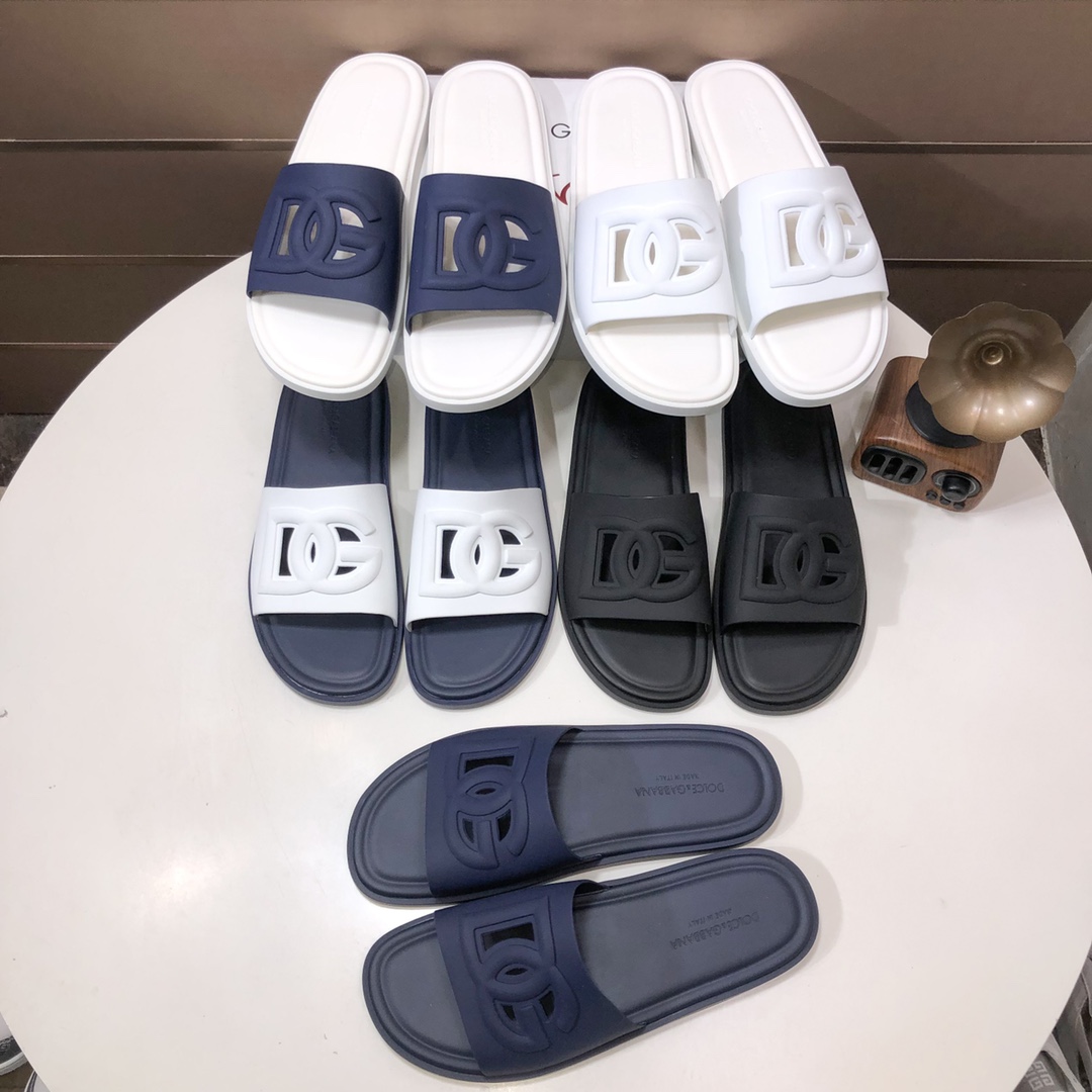 [TOP] Dolce & Gabbana D&G Cowhide Slippers - 5 Colour