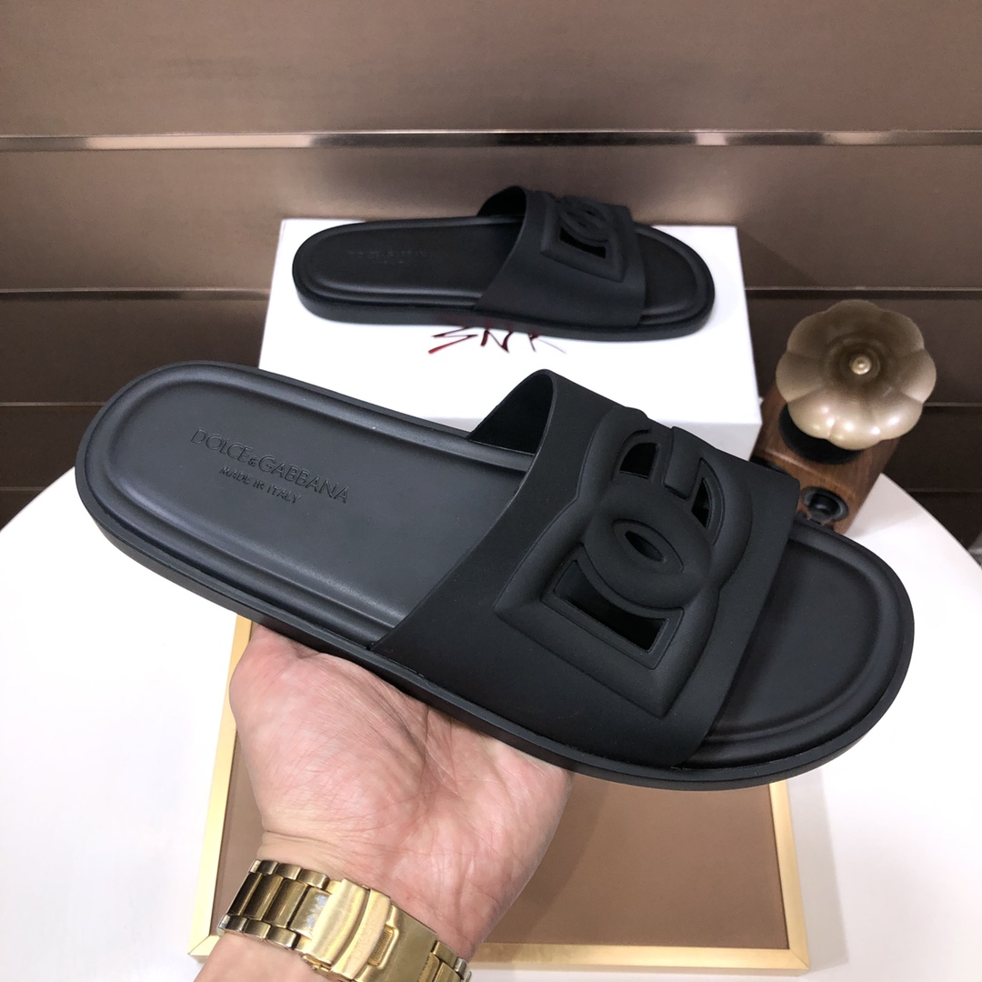 [TOP] Dolce & Gabbana D&G Cowhide Slippers - 5 Colour