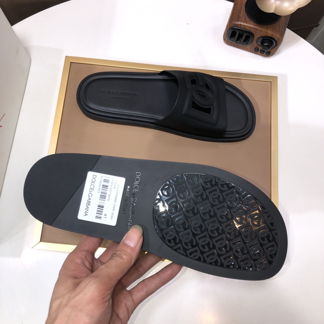 [TOP] Dolce & Gabbana D&G Cowhide Slippers - 5 Colour