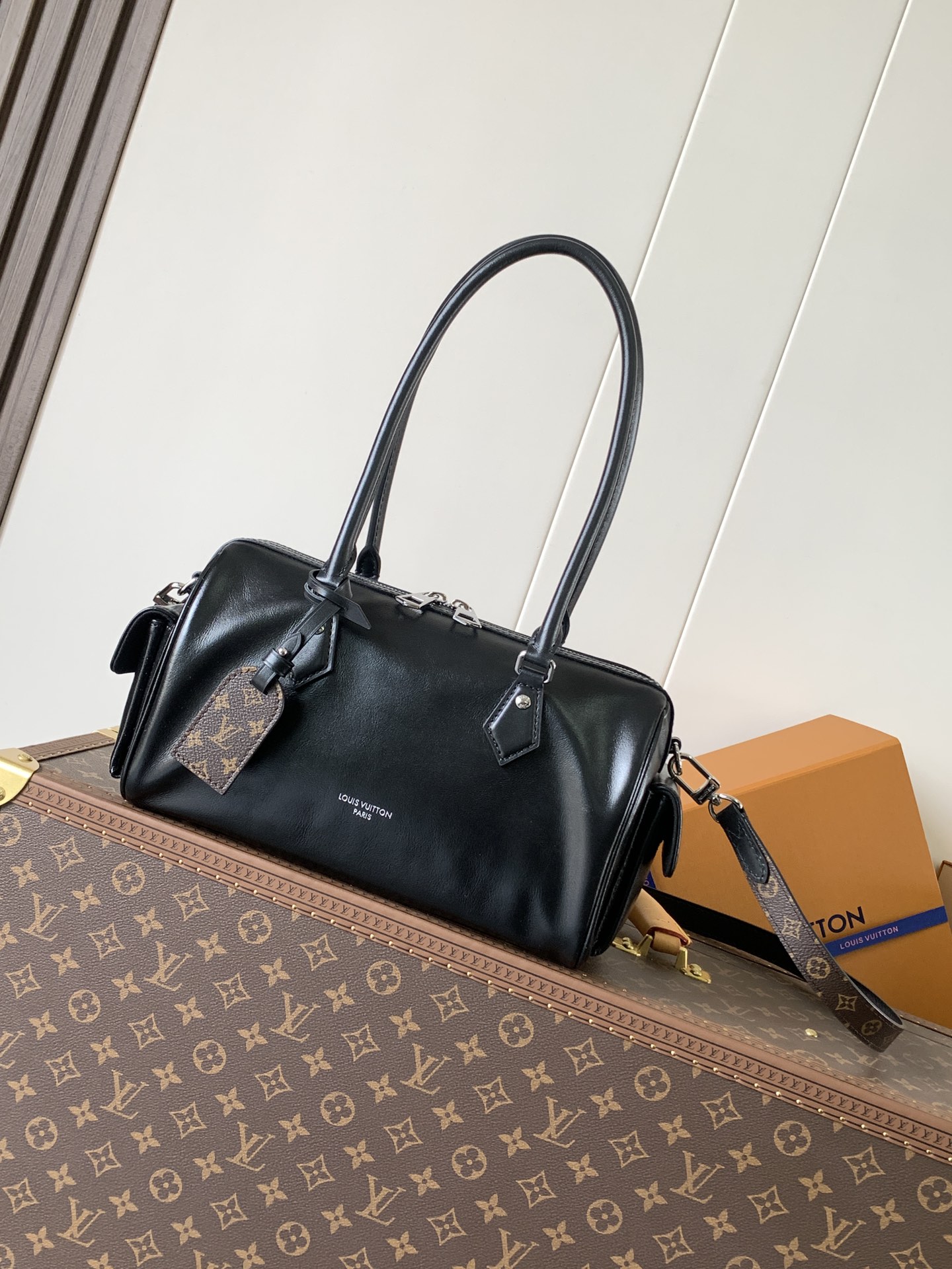 [TOP] Louis Vuitton LV Vibe Speedy Cargo Bag 28x12x17cm - Black