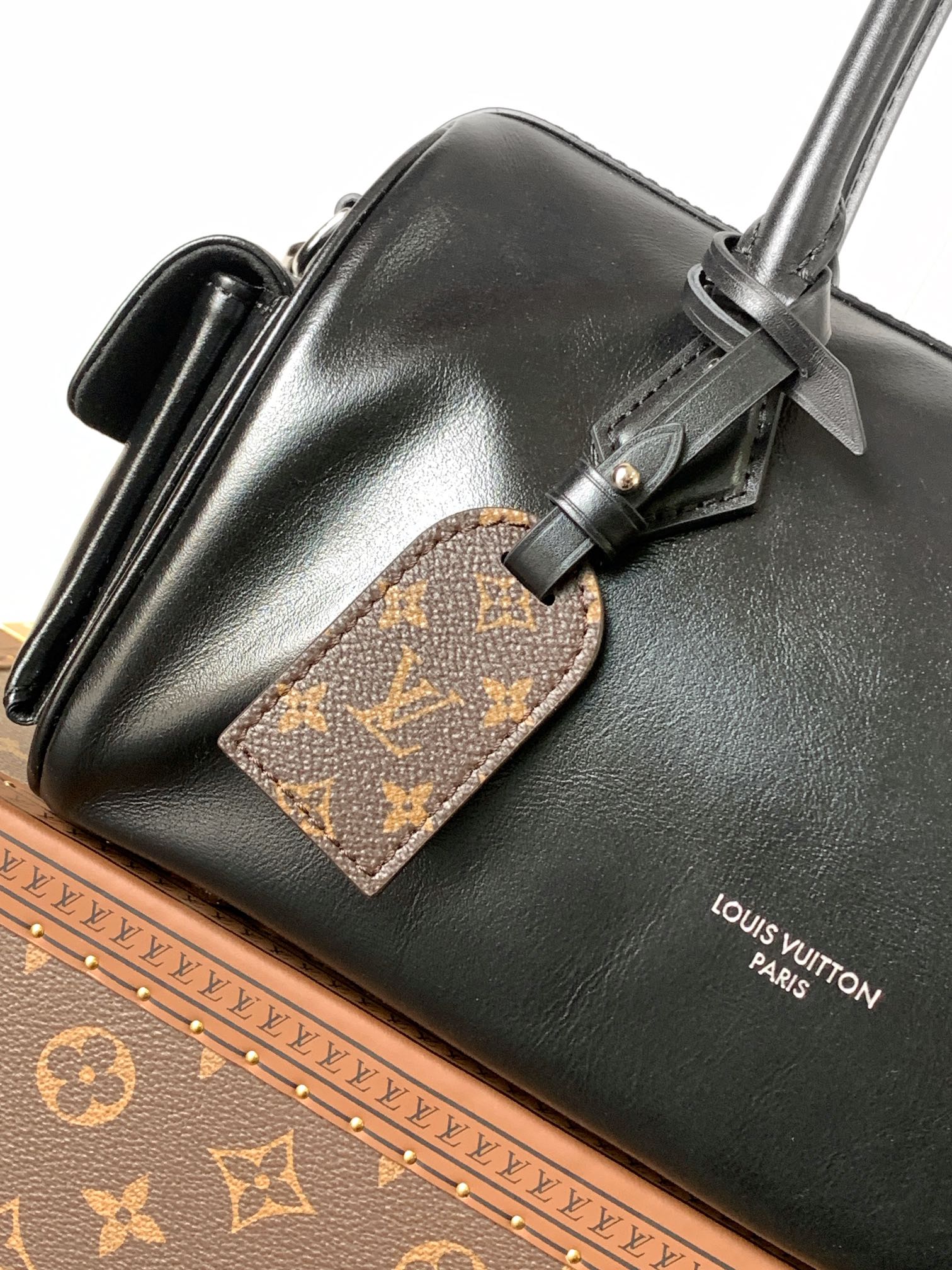 [TOP] Louis Vuitton LV Vibe Speedy Cargo Bag 28x12x17cm - Black