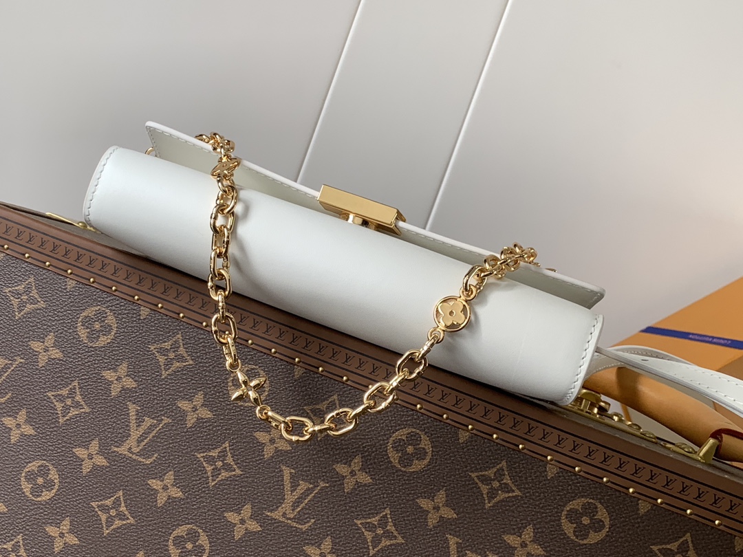 [TOP] Louis Vuitton LV Wallet On Chain Capucines Handbag 12 x 4 x 23cm - White