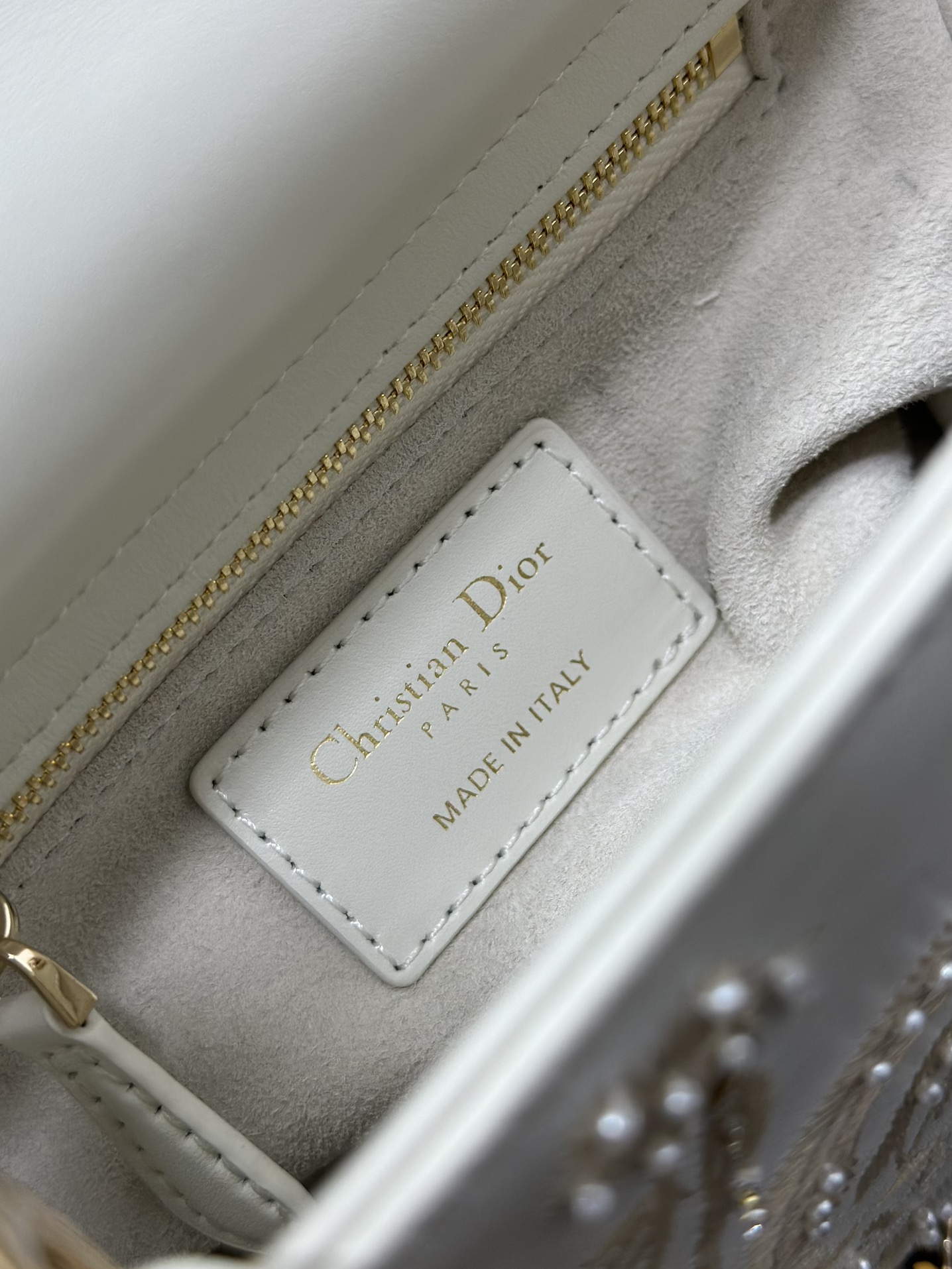 [TOP] Christian Dior Pearl Lady Christian Dior Bags 17x15x7cm/20x16.5x8cm - White