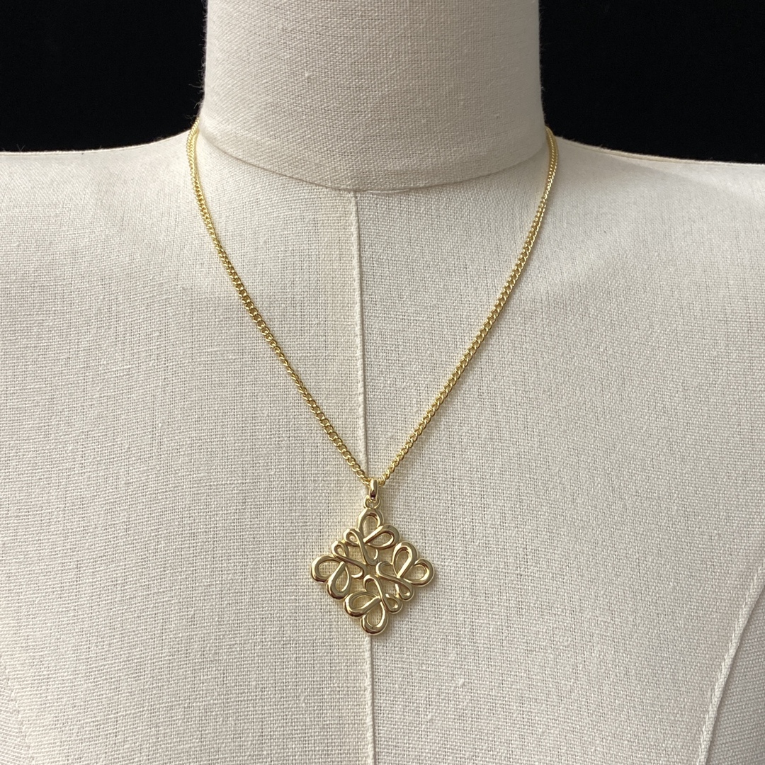 [TOP] LOEWE Logo Necklace - 2 Colour