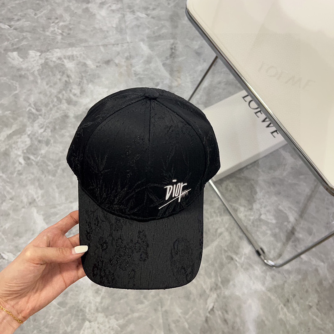 [TOP] Christian Dior Baseball Hat - Black