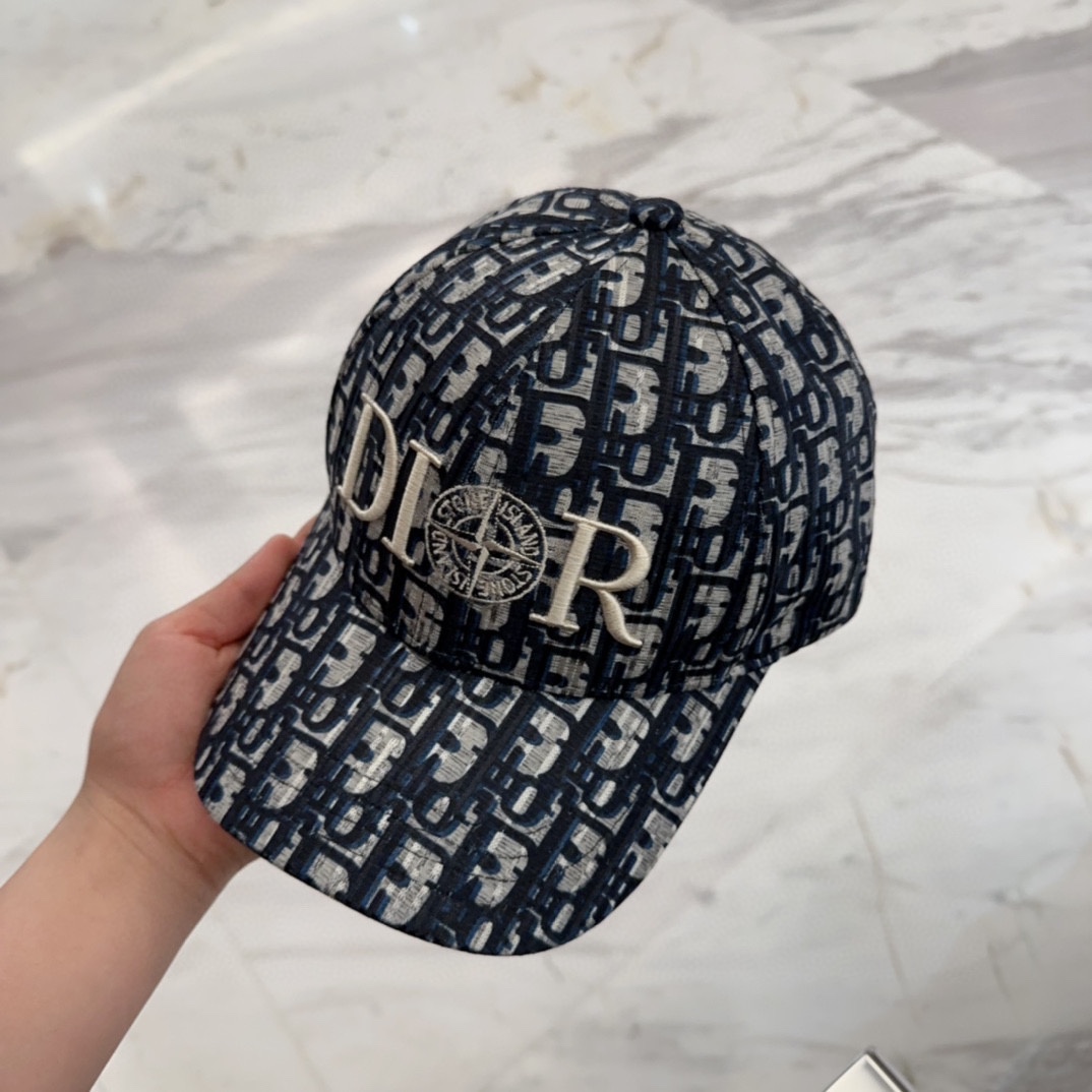 [TOP] Christian Dior Baseball Hat - Navy Blue