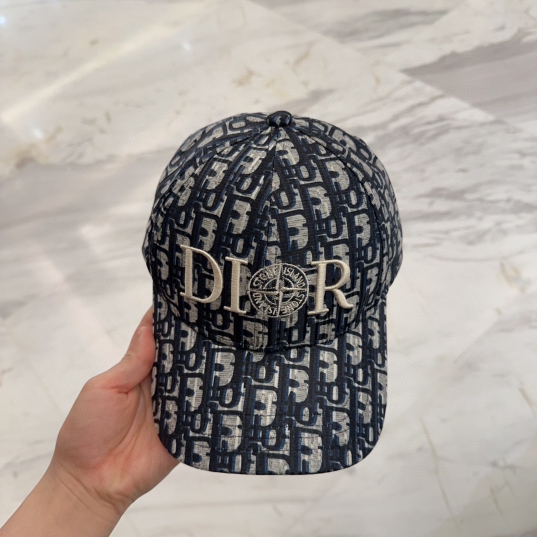 [TOP] Christian Dior Baseball Hat - Navy Blue