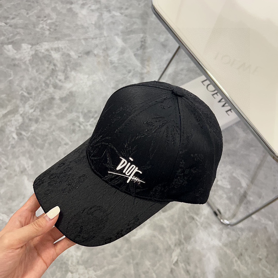 [TOP] Christian Dior Baseball Hat - Black