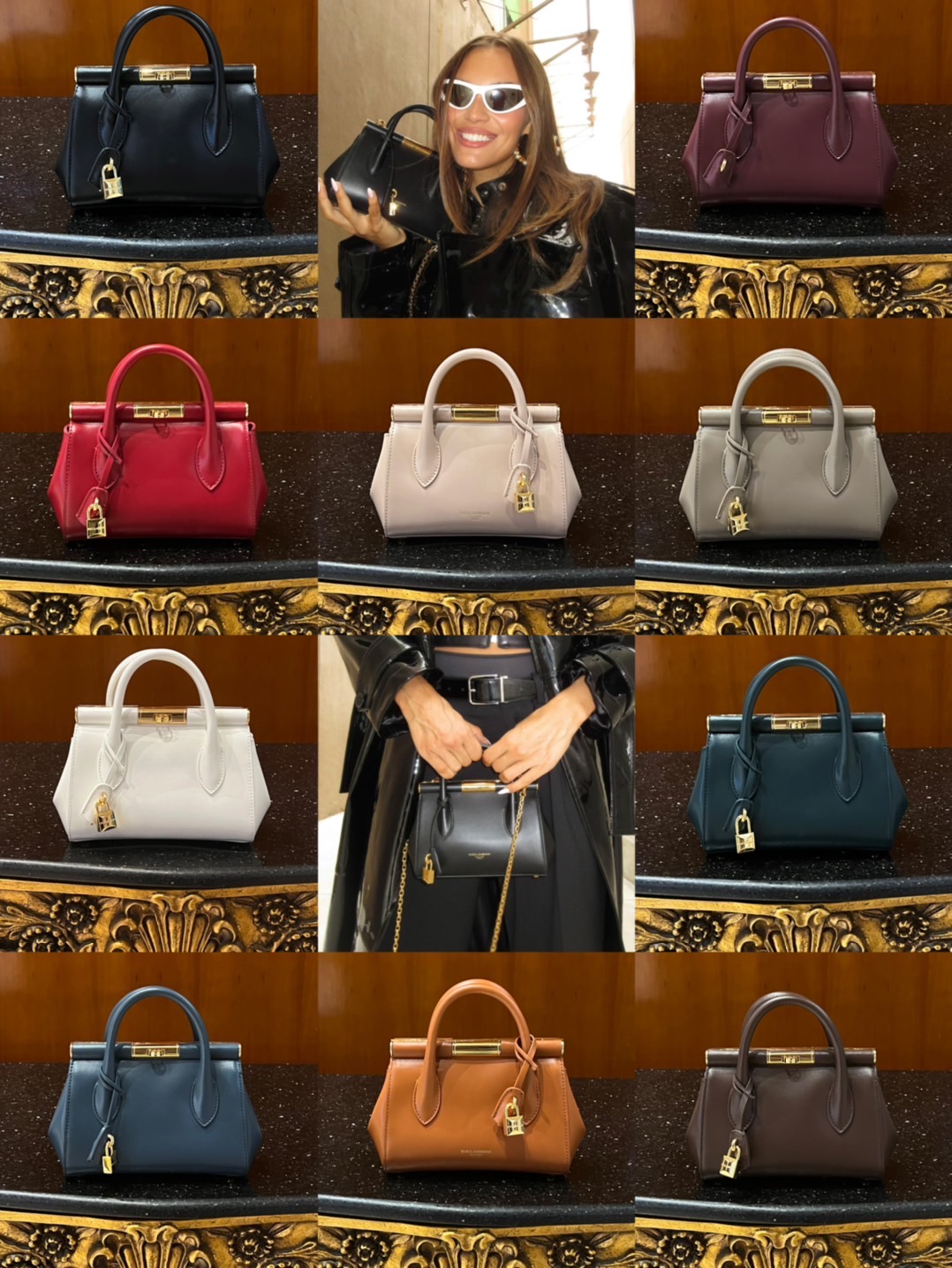 [TOP] Dolce & Gabbana D&G Marlene Bag Cowhide 13.5x19x7cm - 10 Color